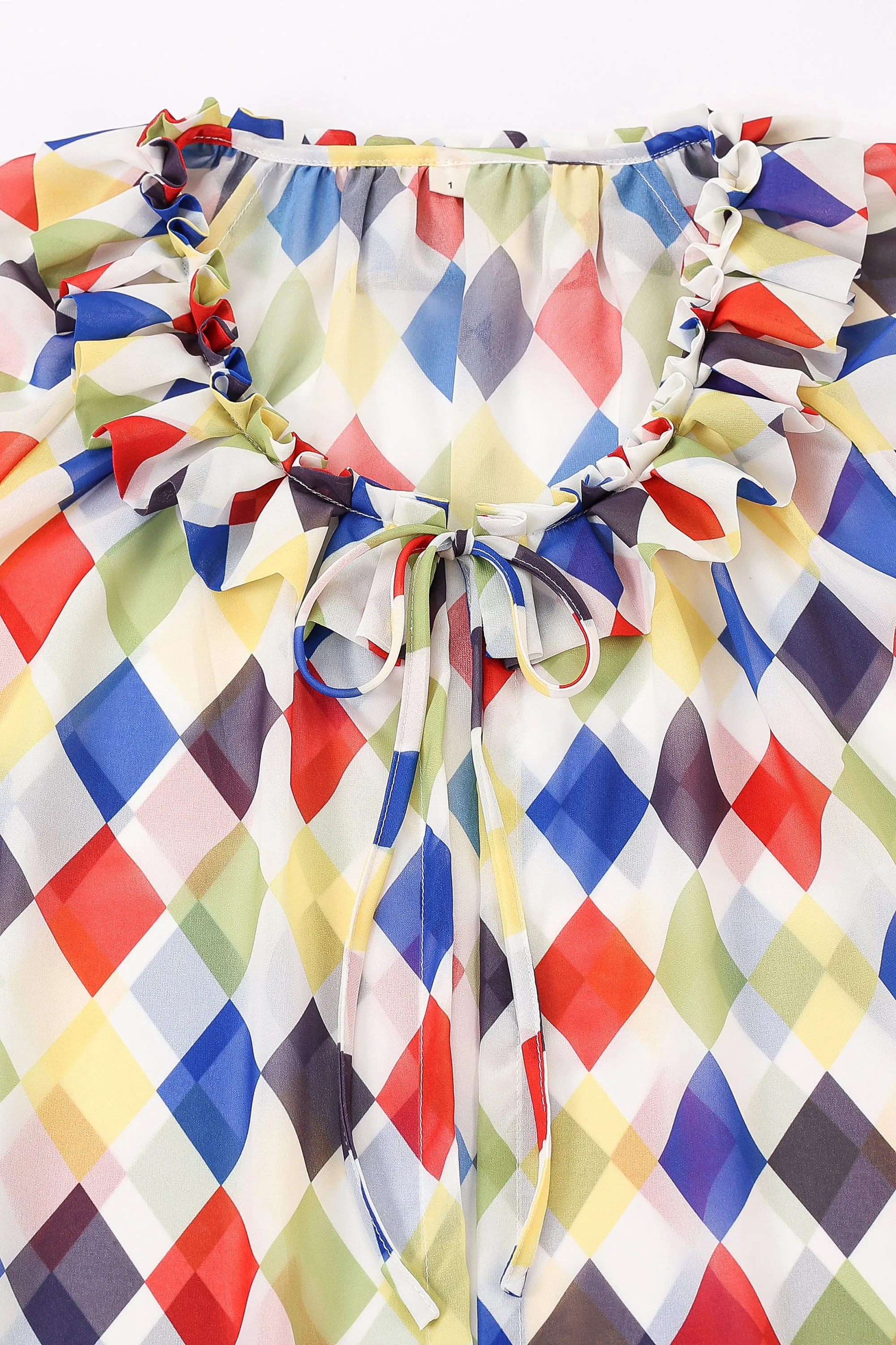 Chiffon Ruffle Harlequin Duster sold by Fashion Brand Company product image thumbnail 4