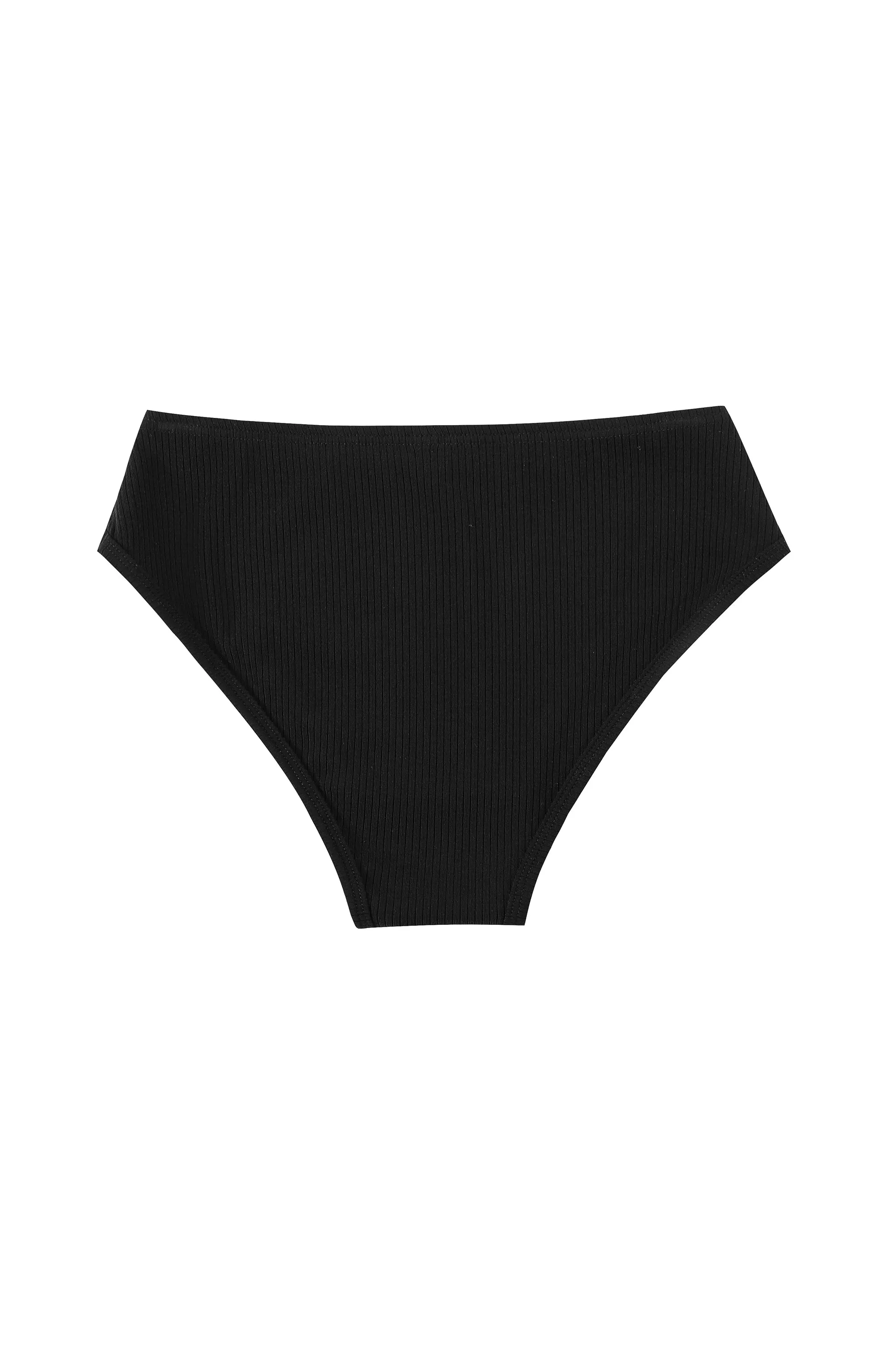 High Waist Underwear Tencel Rib Black sold by Fashion Brand Company product image thumbnail 5