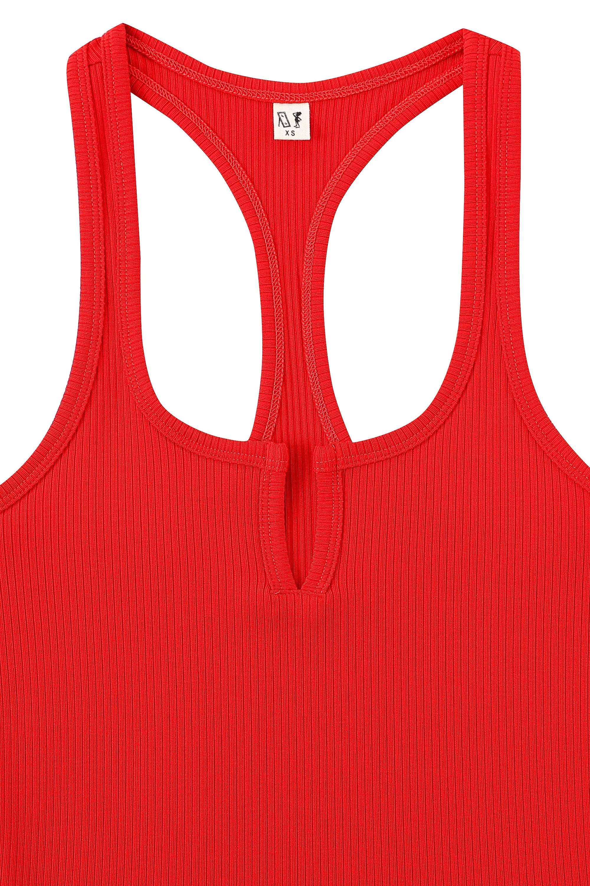 Split Racerback Tencel Rib Tank Maraschino sold by Fashion Brand Company product image thumbnail 3