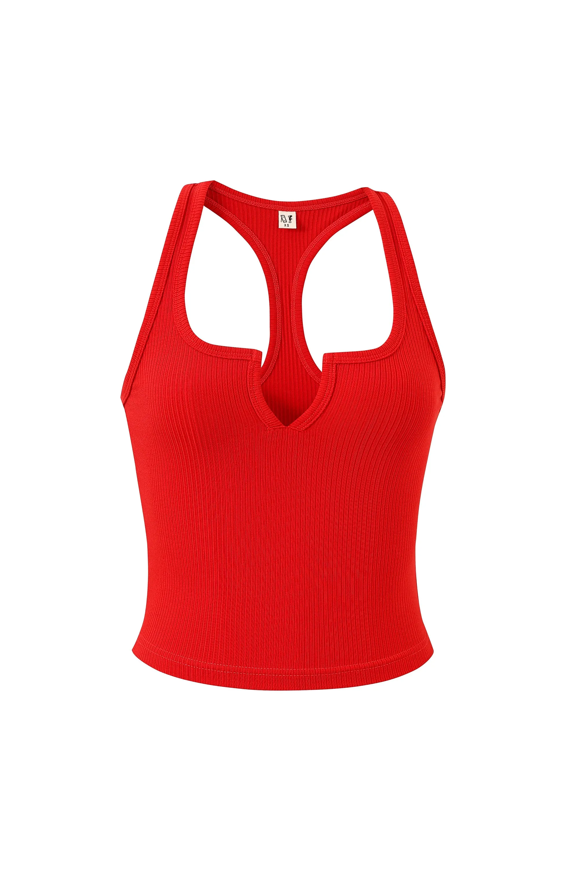 Split Racerback Tencel Rib Tank Maraschino sold by Fashion Brand Company product image thumbnail 2