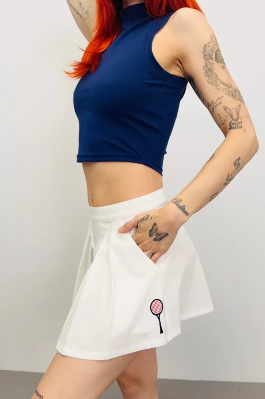 SAMPLE #474 - S White Tennis Skort sold by Fashion Brand Company