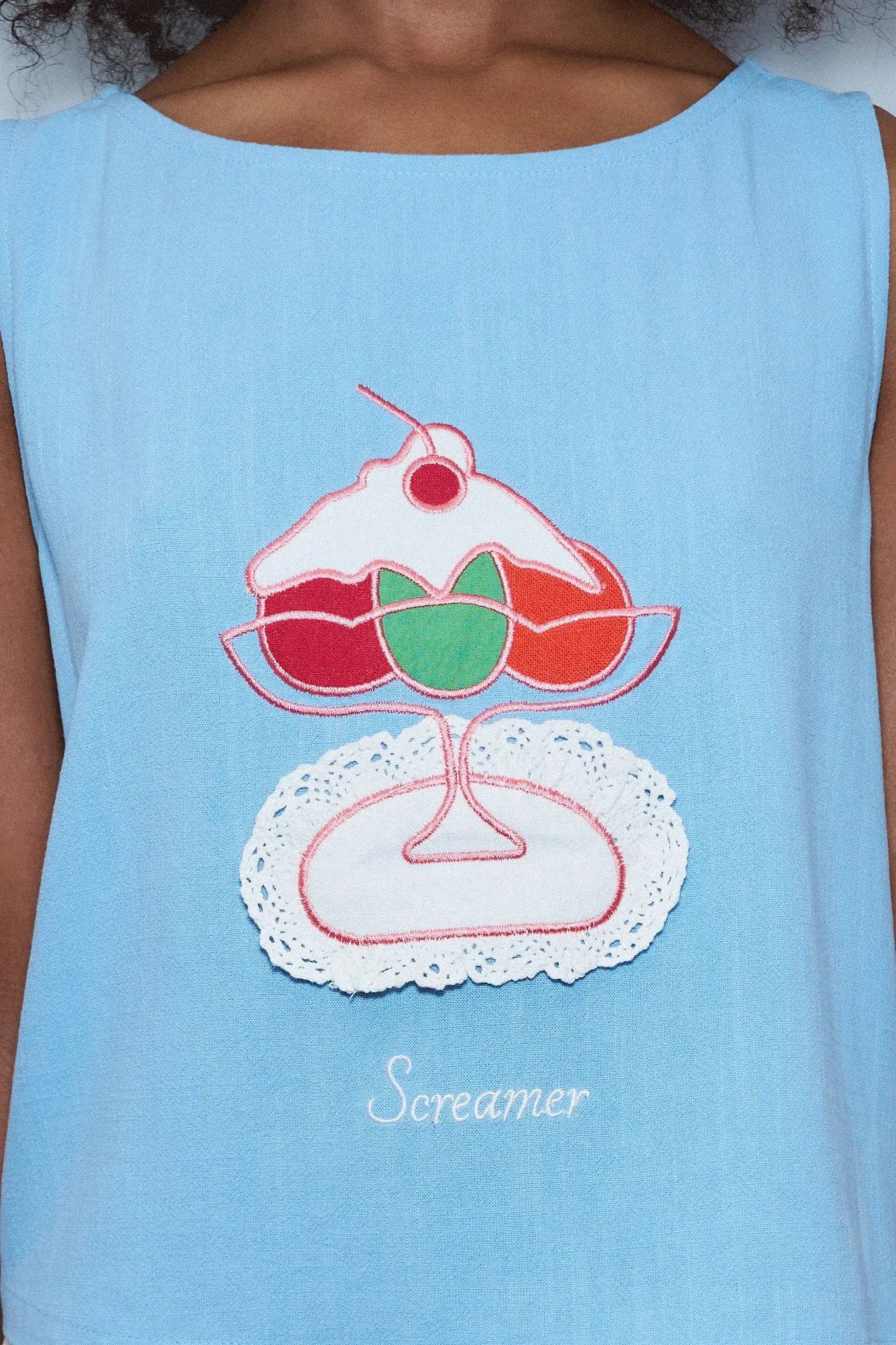 Screamer Soft Linen Shift Tank sold by Fashion Brand Company