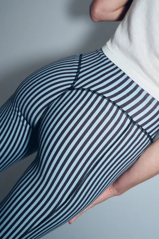 Surf Stripe Leggings Black/Blue sold by Fashion Brand Company