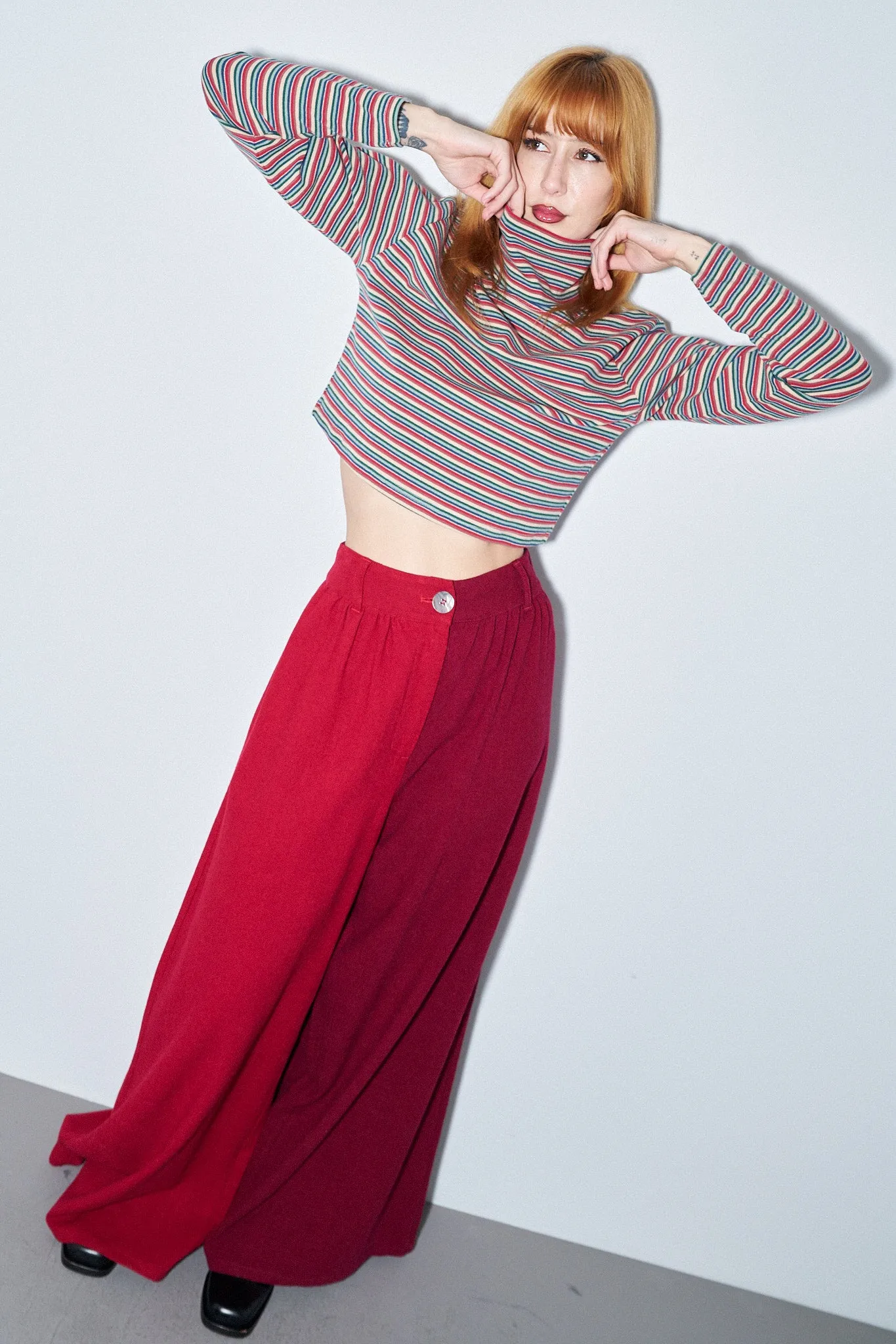 Red Stripe Turtleneck sold by Fashion Brand Company product image thumbnail 5