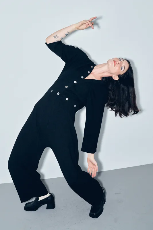 Jumpsuit of the Future Soft Linen Black sold by Fashion Brand Company