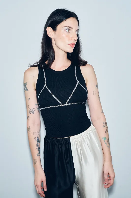 5 left - Tencel Bikini Seam Tank made by Fashion Brand Company