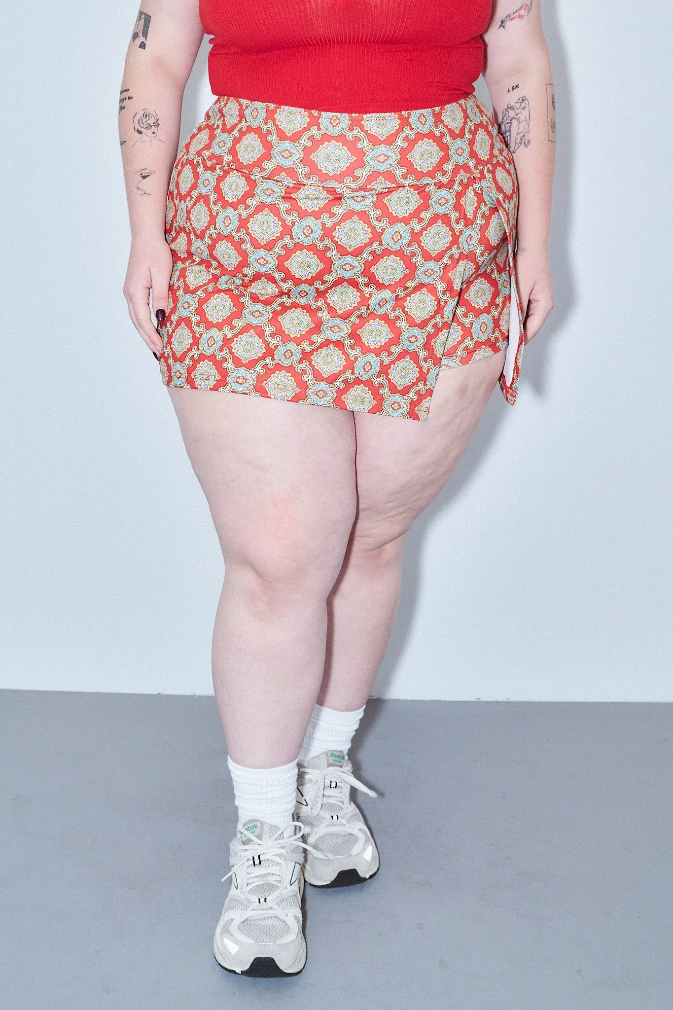 Scrap Skort - Red Couch 3X sold by Fashion Brand Company