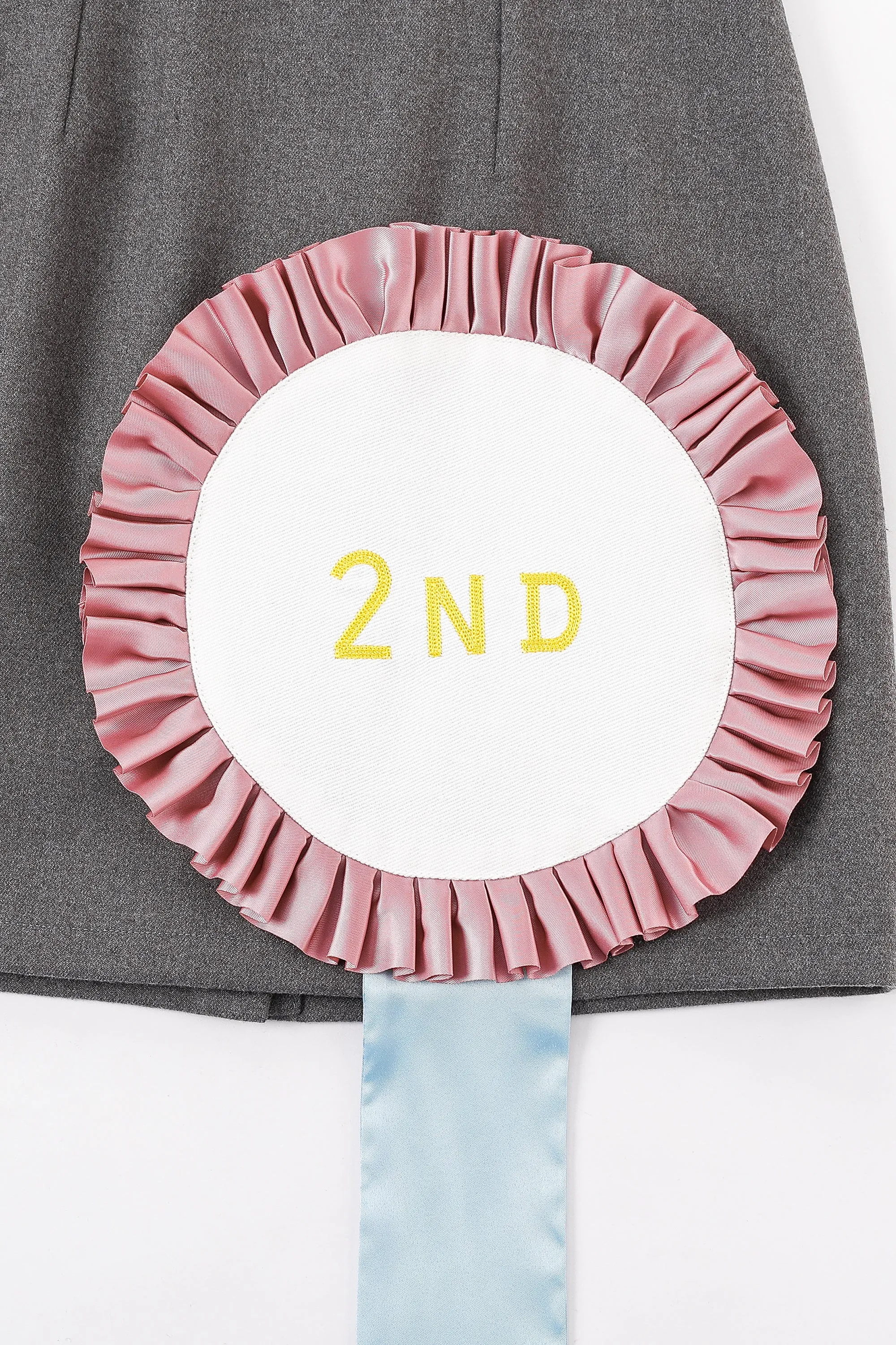 2nd Place Ribbon Gray Mini Skirt sold by Fashion Brand Company product image thumbnail 2