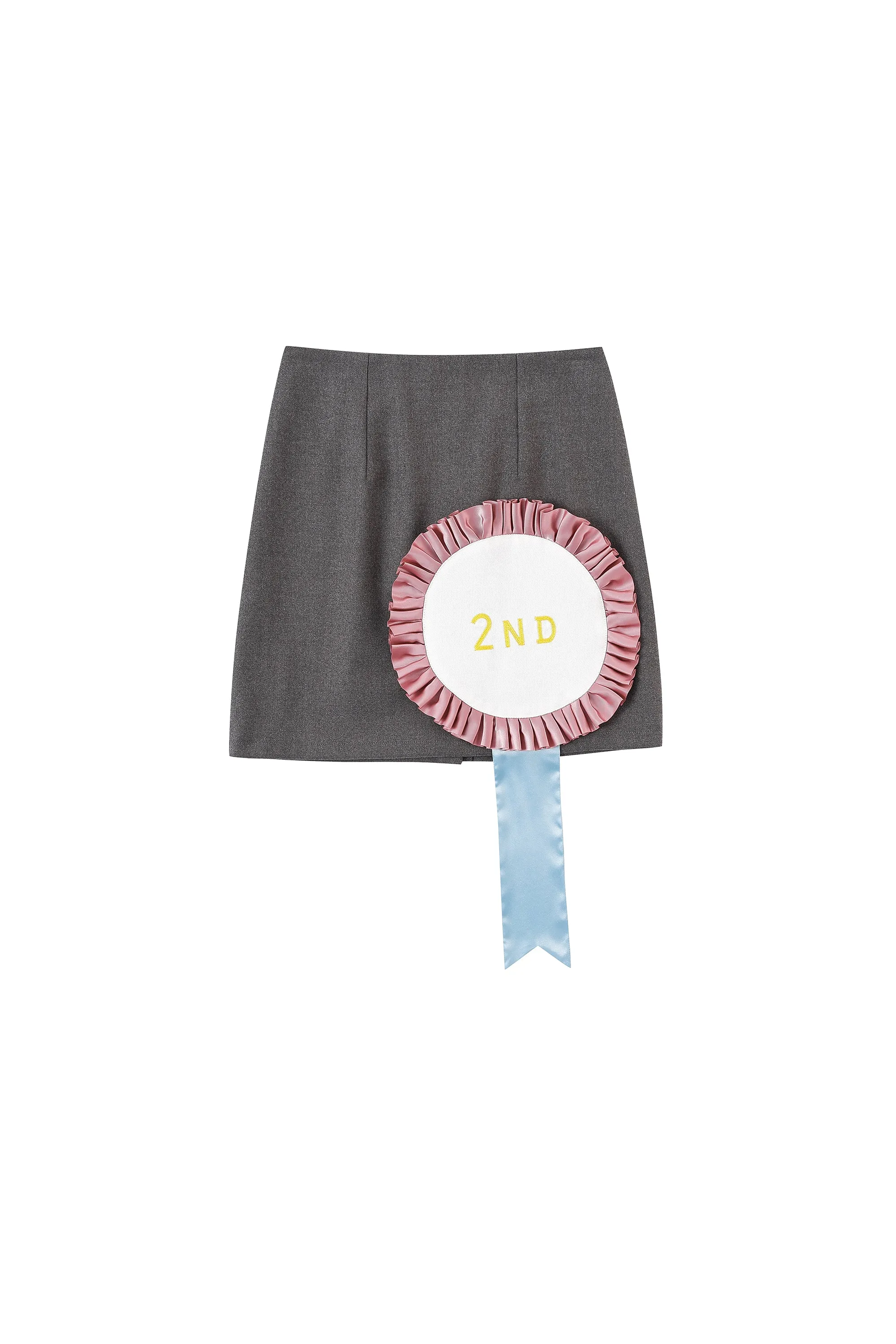 2nd Place Ribbon Gray Mini Skirt sold by Fashion Brand Company product image thumbnail 4