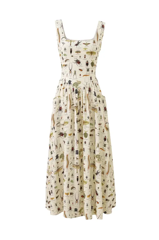 1 left - Tradwife Soft Linen Dress Worst Bugs made by Fashion Brand Company