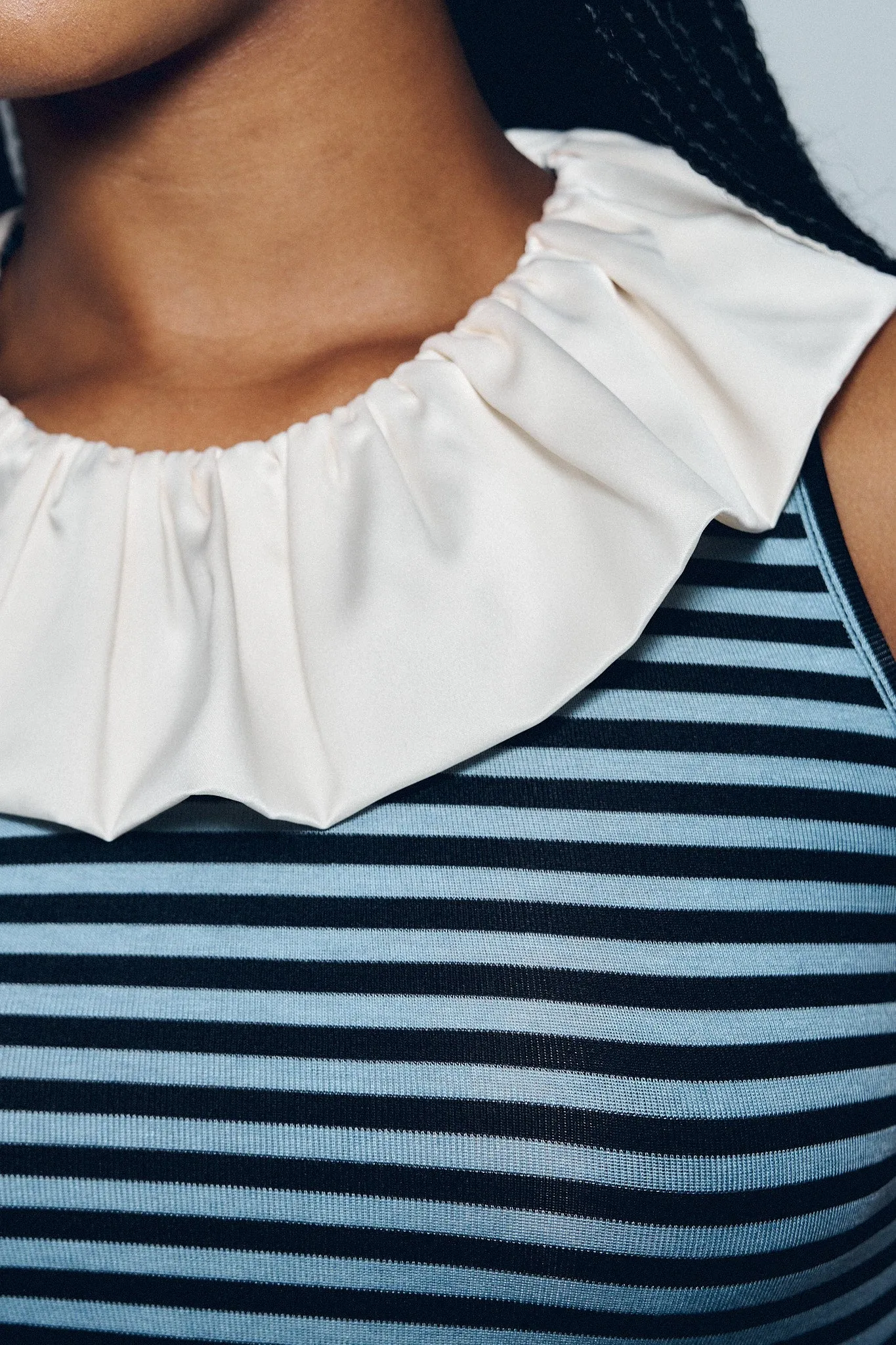 1 left - Clown Collar Tank Blue Stripe sold by Fashion Brand Company product image thumbnail 3