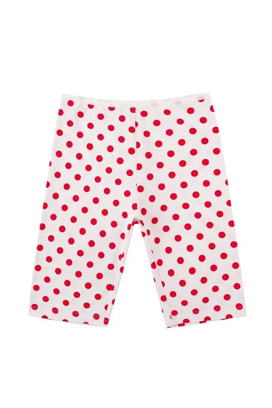 Cotton Bike Shorts Red Polka Dot sold by Fashion Brand Company
