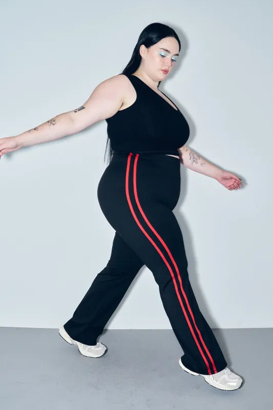 Sporty Spice Yoga Pants Black/Red sold by Fashion Brand Company