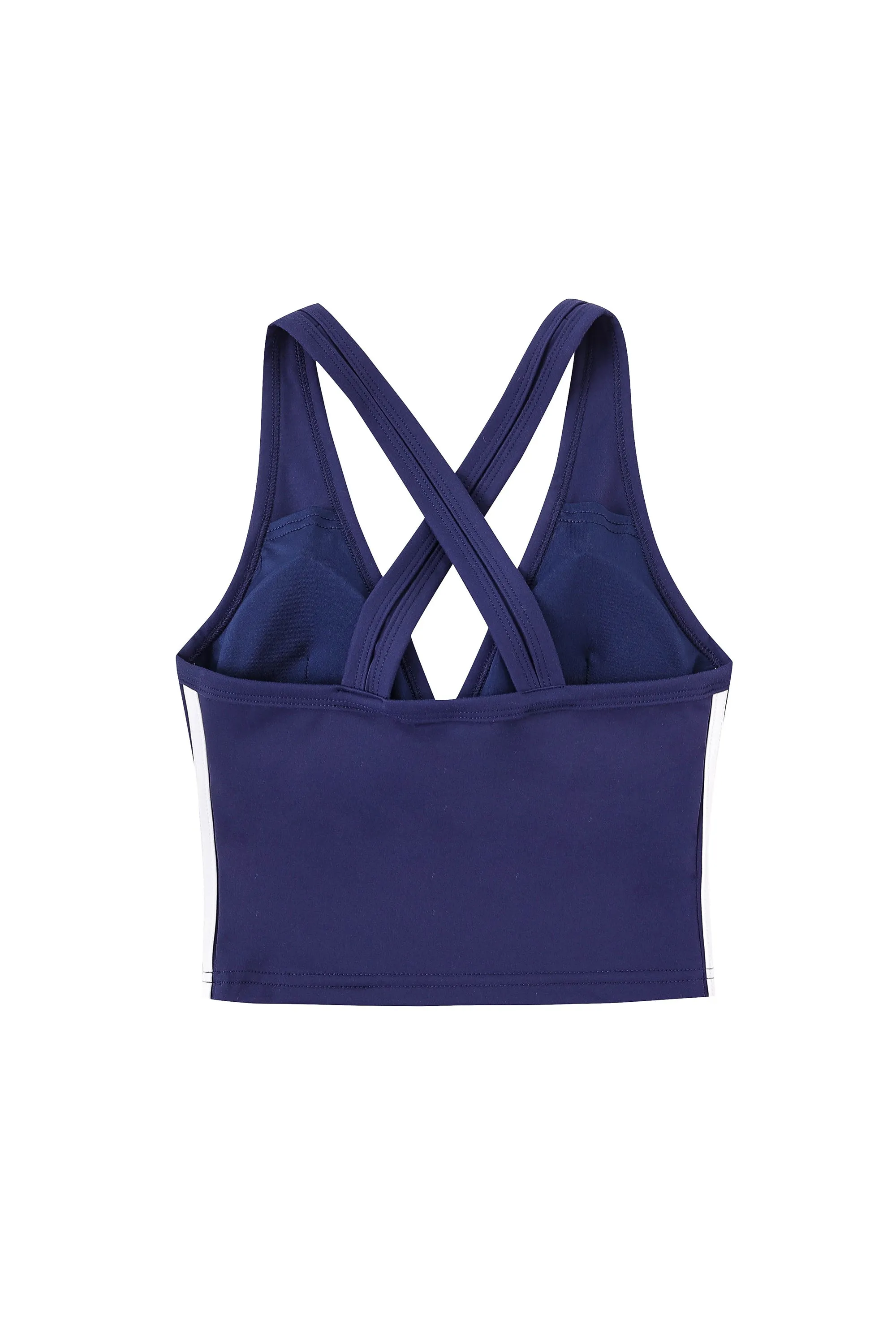 Sporty Spice Yoga/Swim Crossback Top Navy sold by Fashion Brand Company product image thumbnail 3