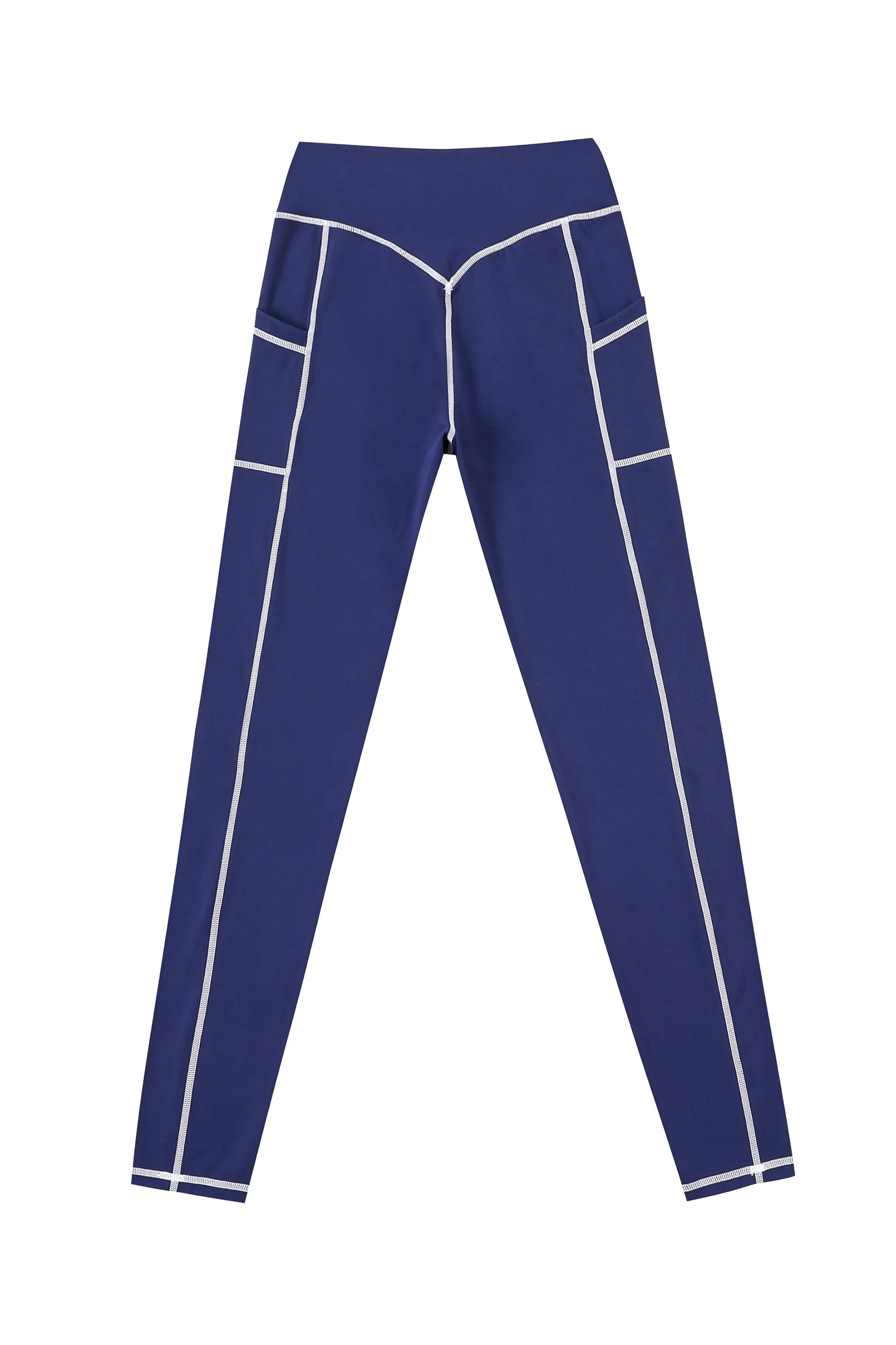 2 left - Contrast Seam Pocket Yoga Leggings Navy sold by Fashion Brand Company product image thumbnail 4