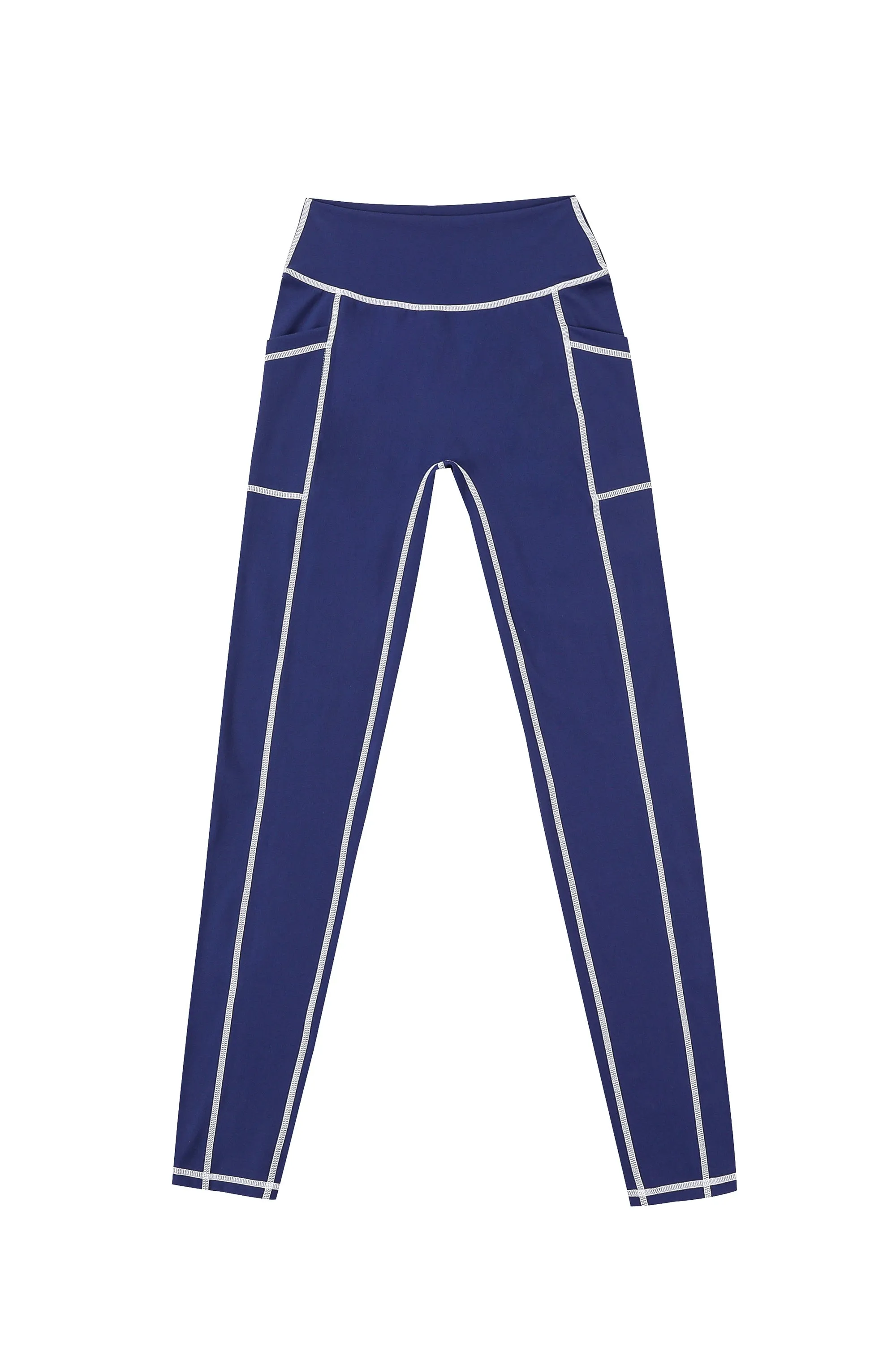 2 left - Contrast Seam Pocket Yoga Leggings Navy sold by Fashion Brand Company product image thumbnail 2