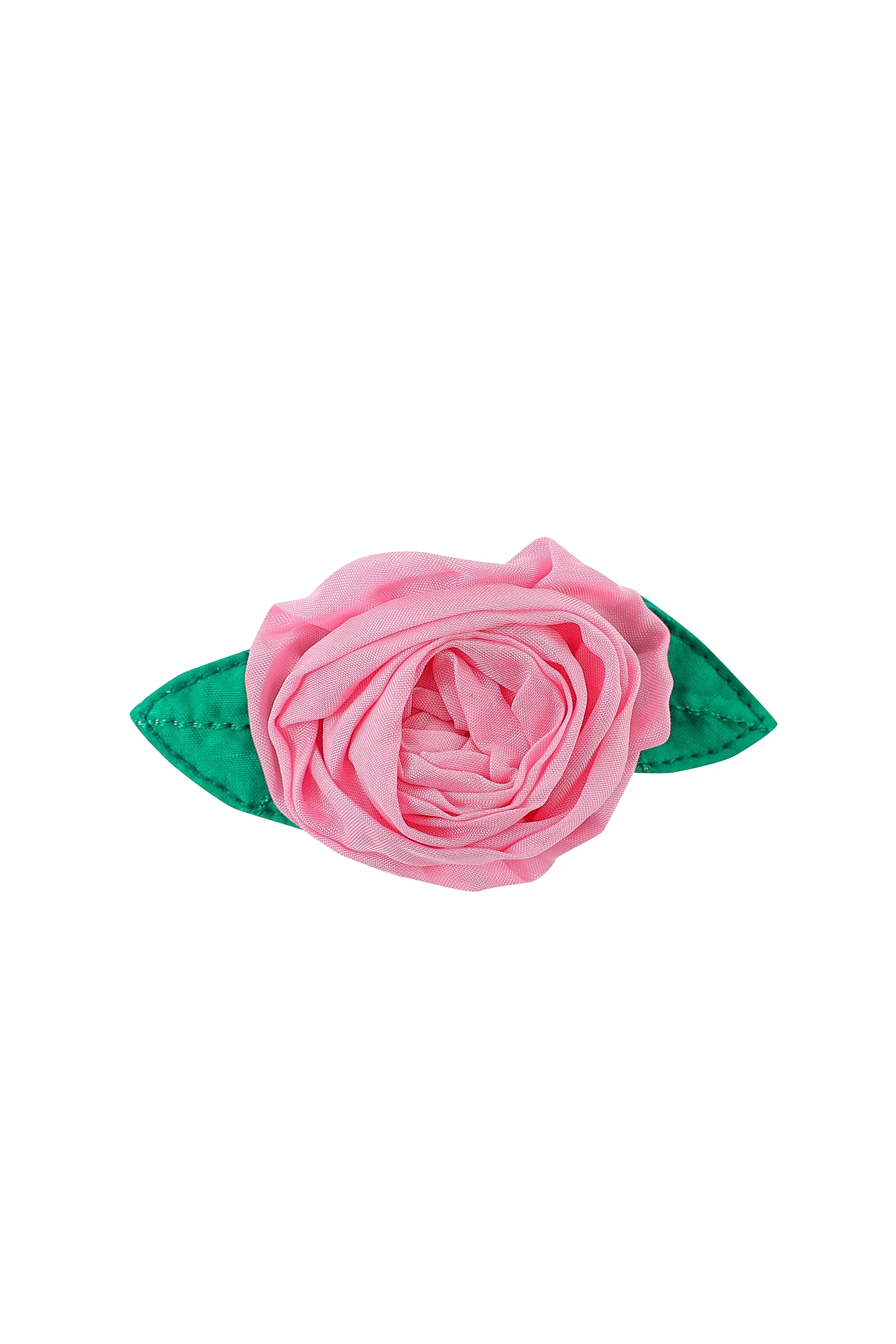 Pink Cupro Rosette Hair Clip sold by Fashion Brand Company product image thumbnail 2