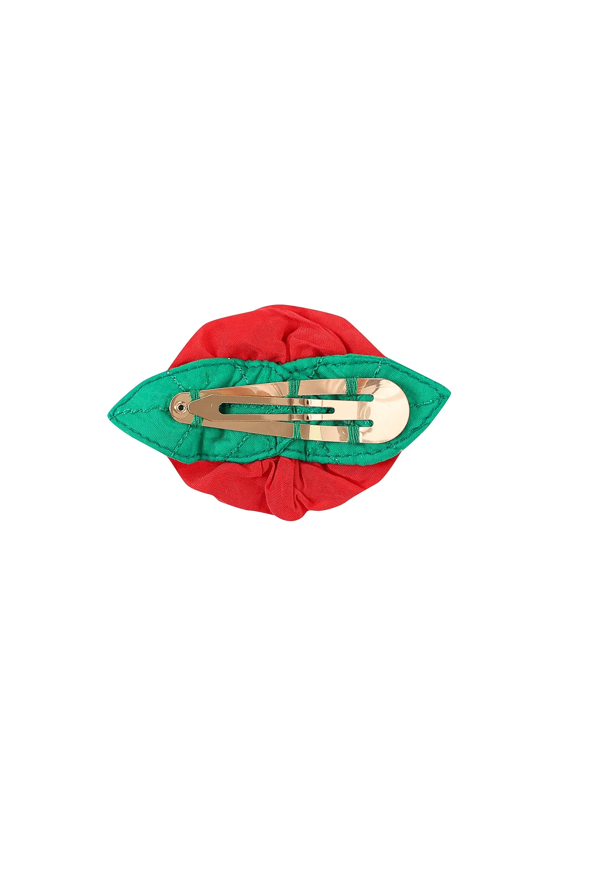 Red Cupro Rosette Hair Clip sold by Fashion Brand Company product image thumbnail 3