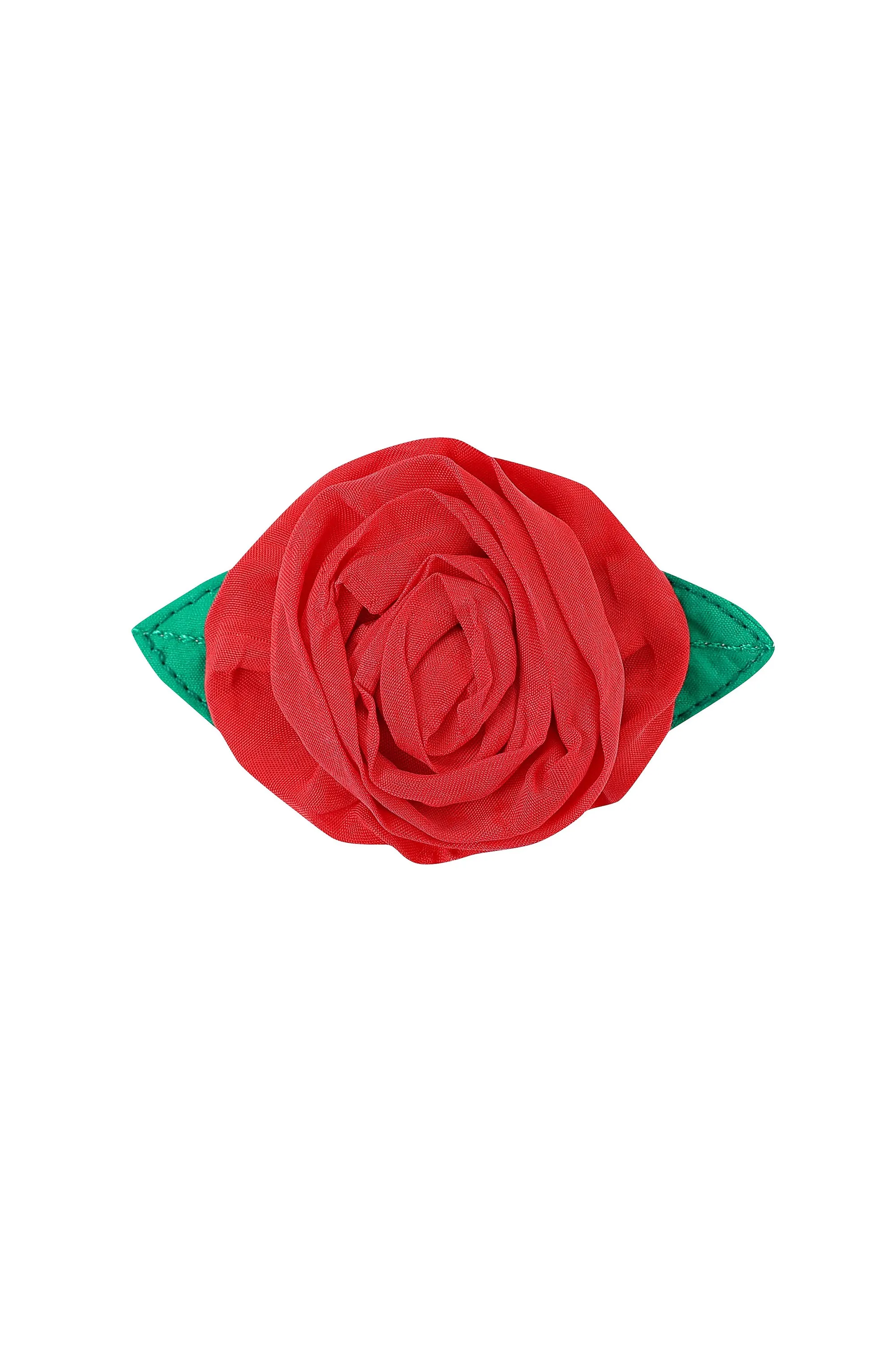 Red Cupro Rosette Hair Clip sold by Fashion Brand Company