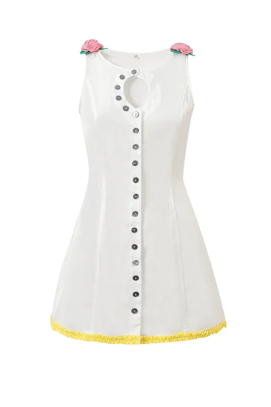 Frosted Cake Unbuttoned Mini Dress sold by Fashion Brand Company