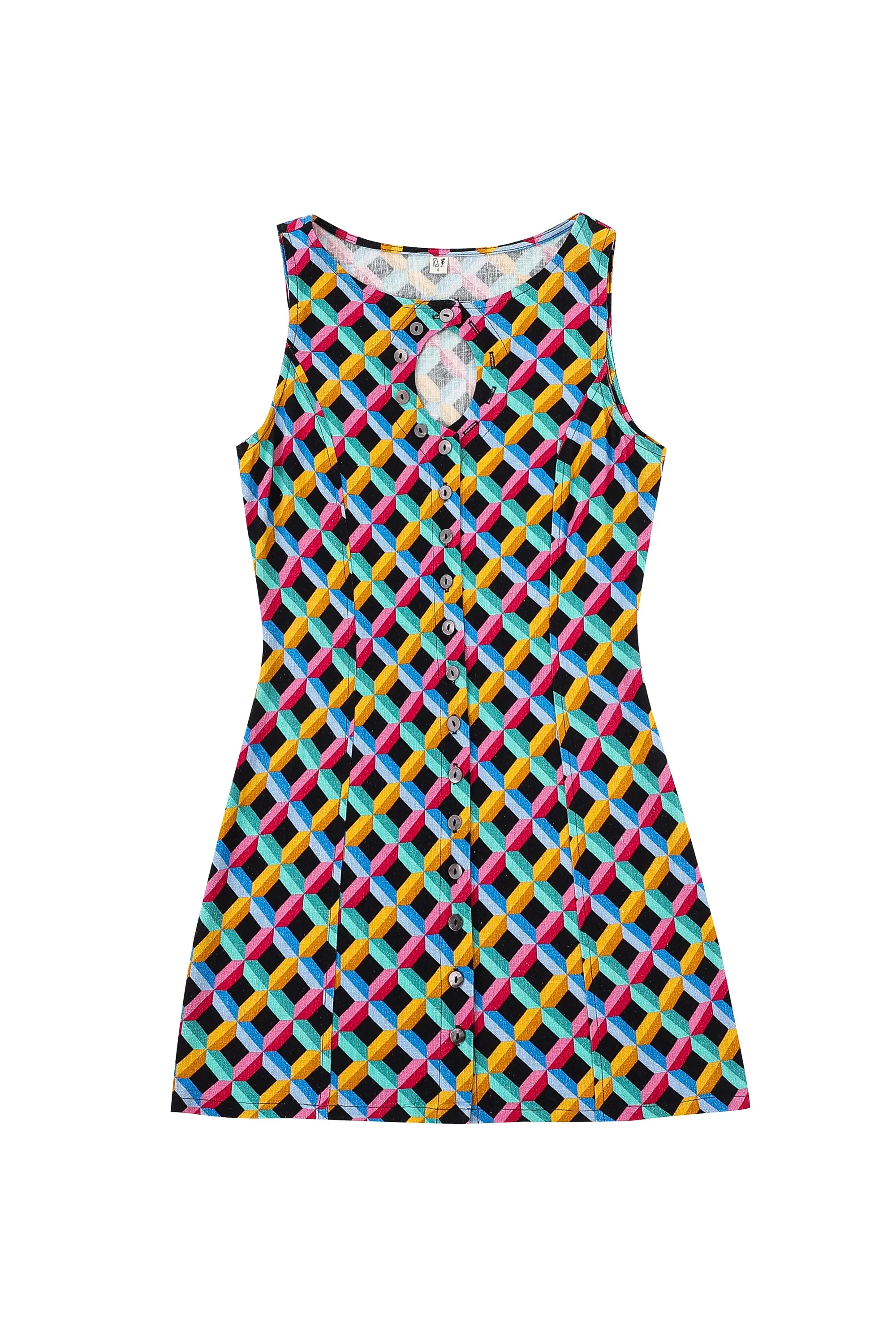 Unbuttoned Soft Linen Mini Dress Screensaver sold by Fashion Brand Company product image thumbnail 5