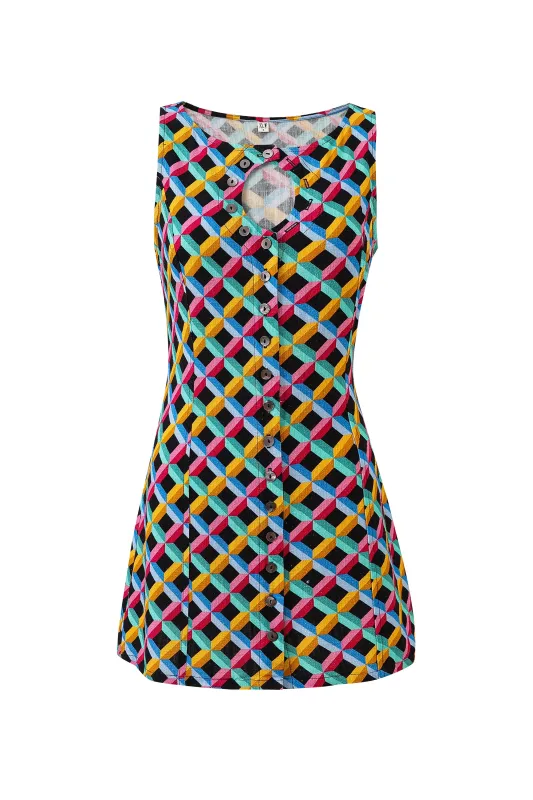 Unbuttoned Soft Linen Mini Dress Screensaver sold by Fashion Brand Company