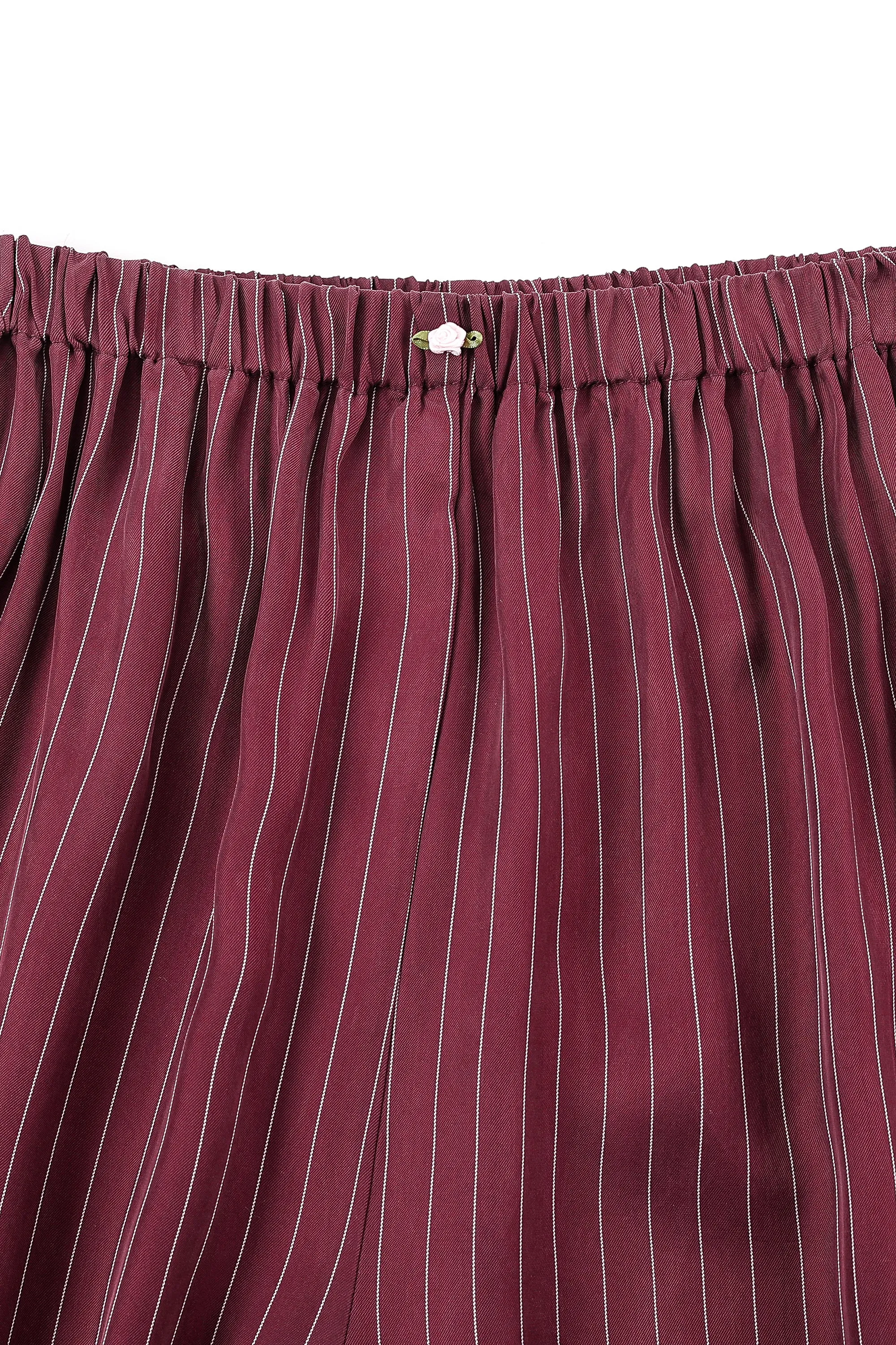 1 left - Long Bloomers Tencel Stripe Maroon sold by Fashion Brand Company product image thumbnail 3