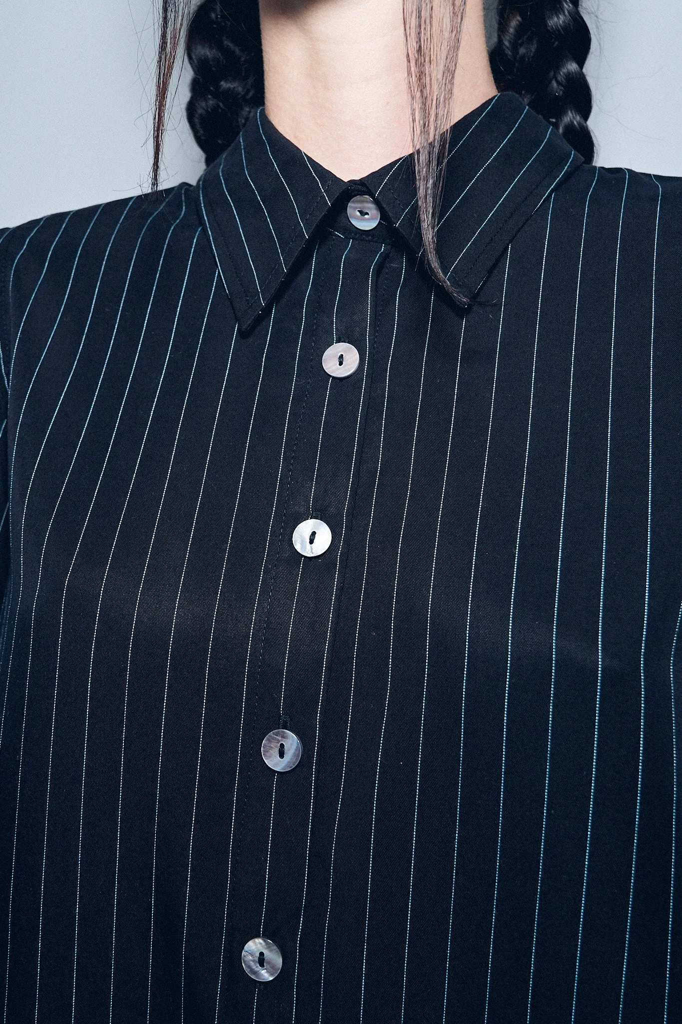 Boss Blouse Tencel Stripe Black sold by Fashion Brand Company product image thumbnail 3