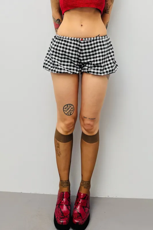 SAMPLE #565 - S Black Gingham Lowrise Bloomers sold by Fashion Brand Company