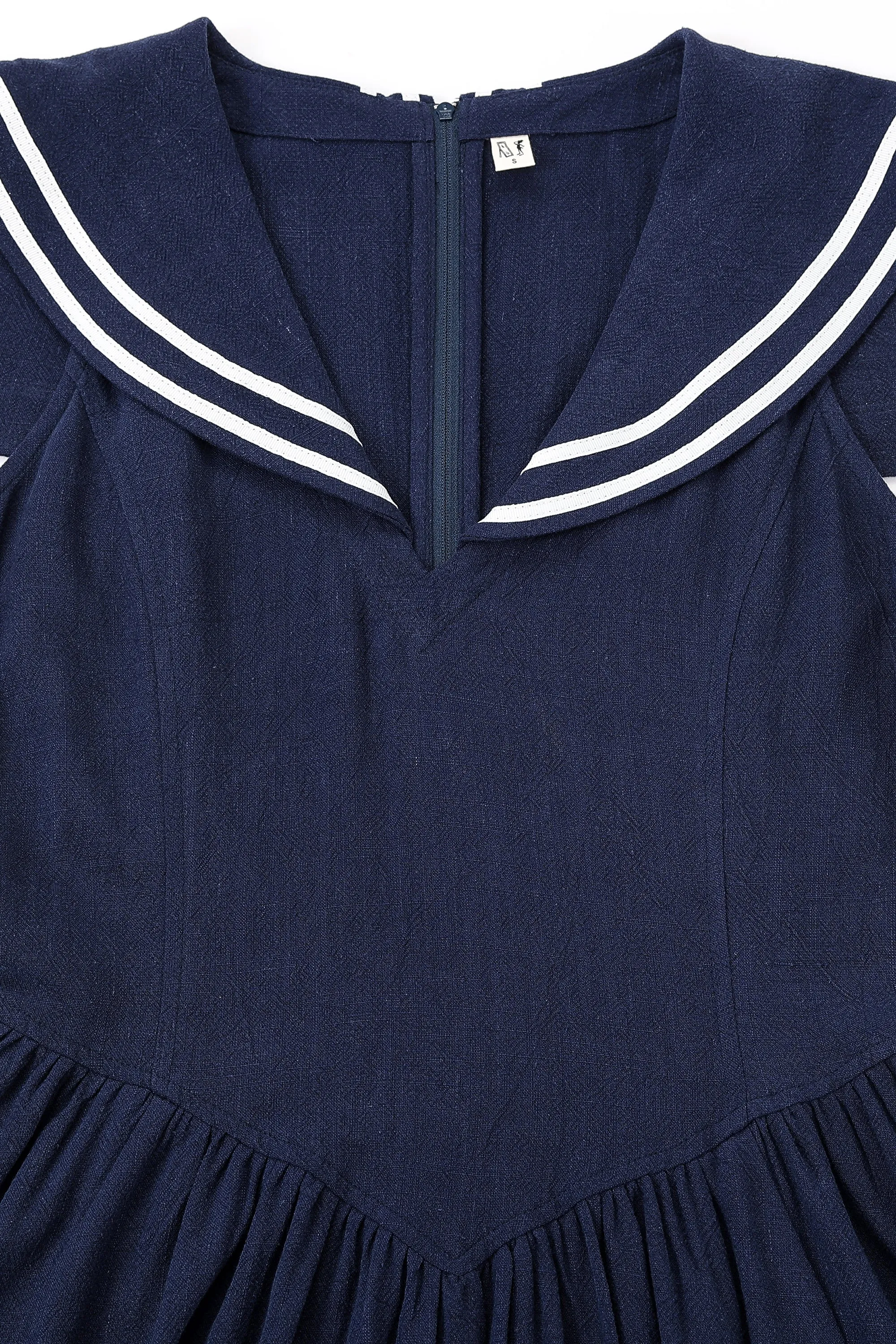 Maxi Sailor Dress Soft Linen Navy sold by Fashion Brand Company product image thumbnail 4