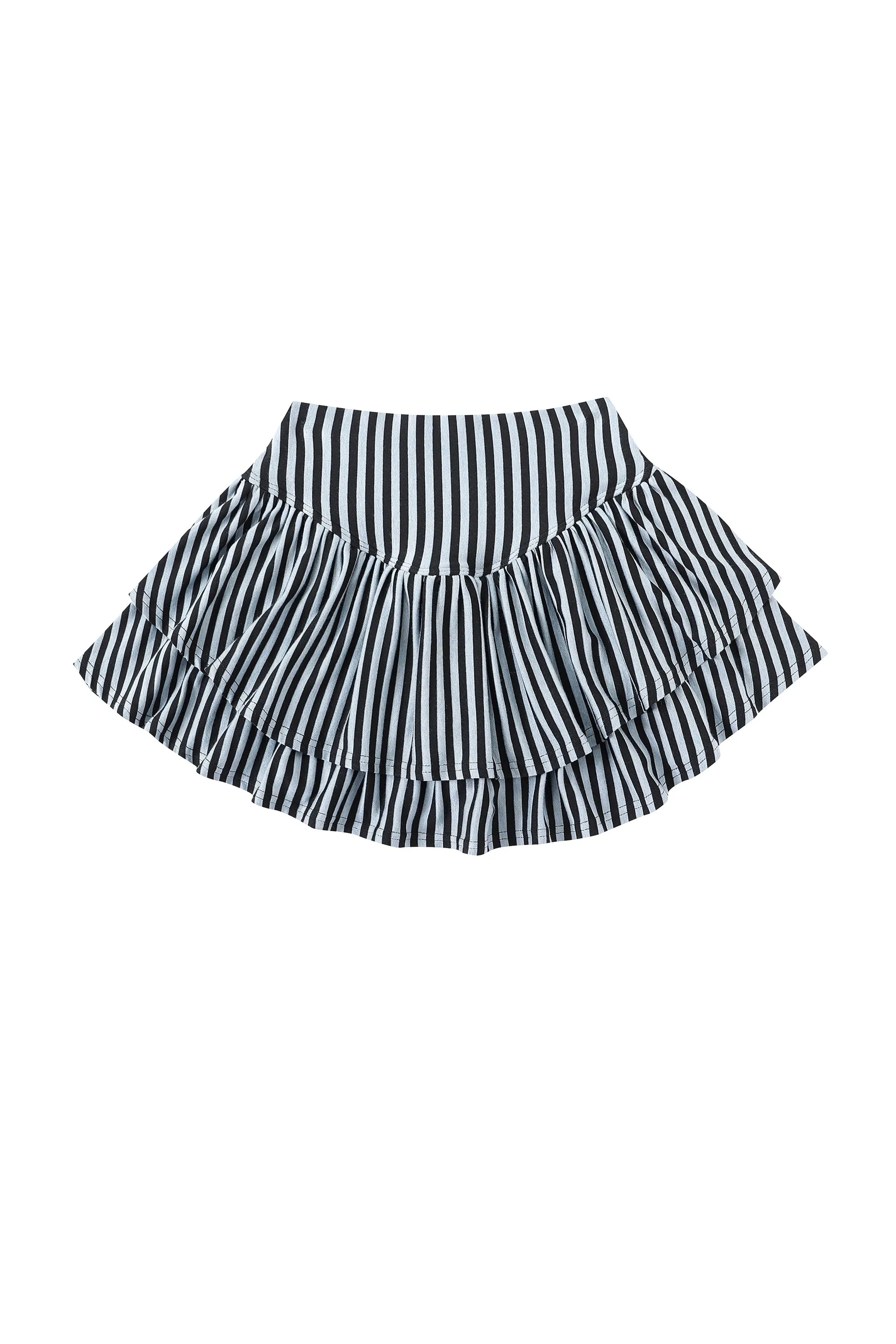 Ruffled Mini Skort Blue Stripe sold by Fashion Brand Company product image thumbnail 2