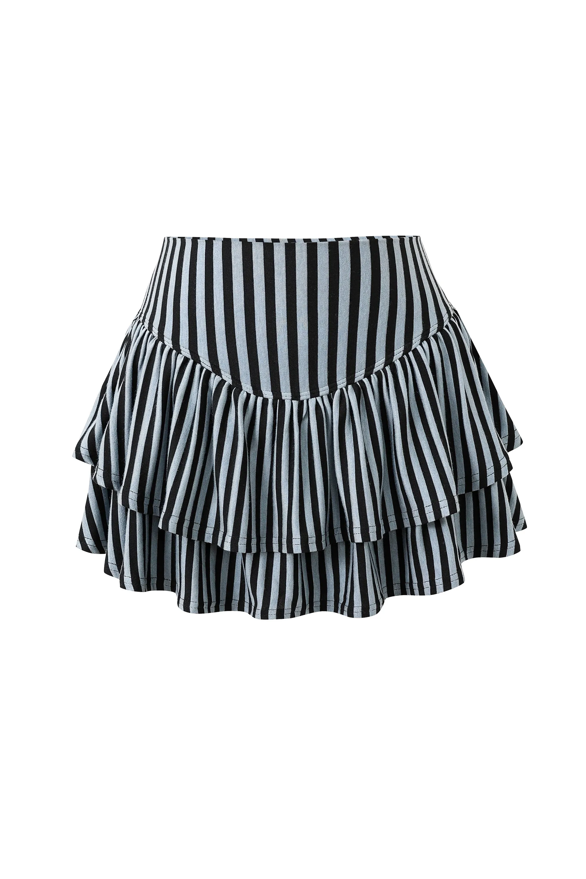 Ruffled Mini Skort Blue Stripe sold by Fashion Brand Company product image thumbnail 4