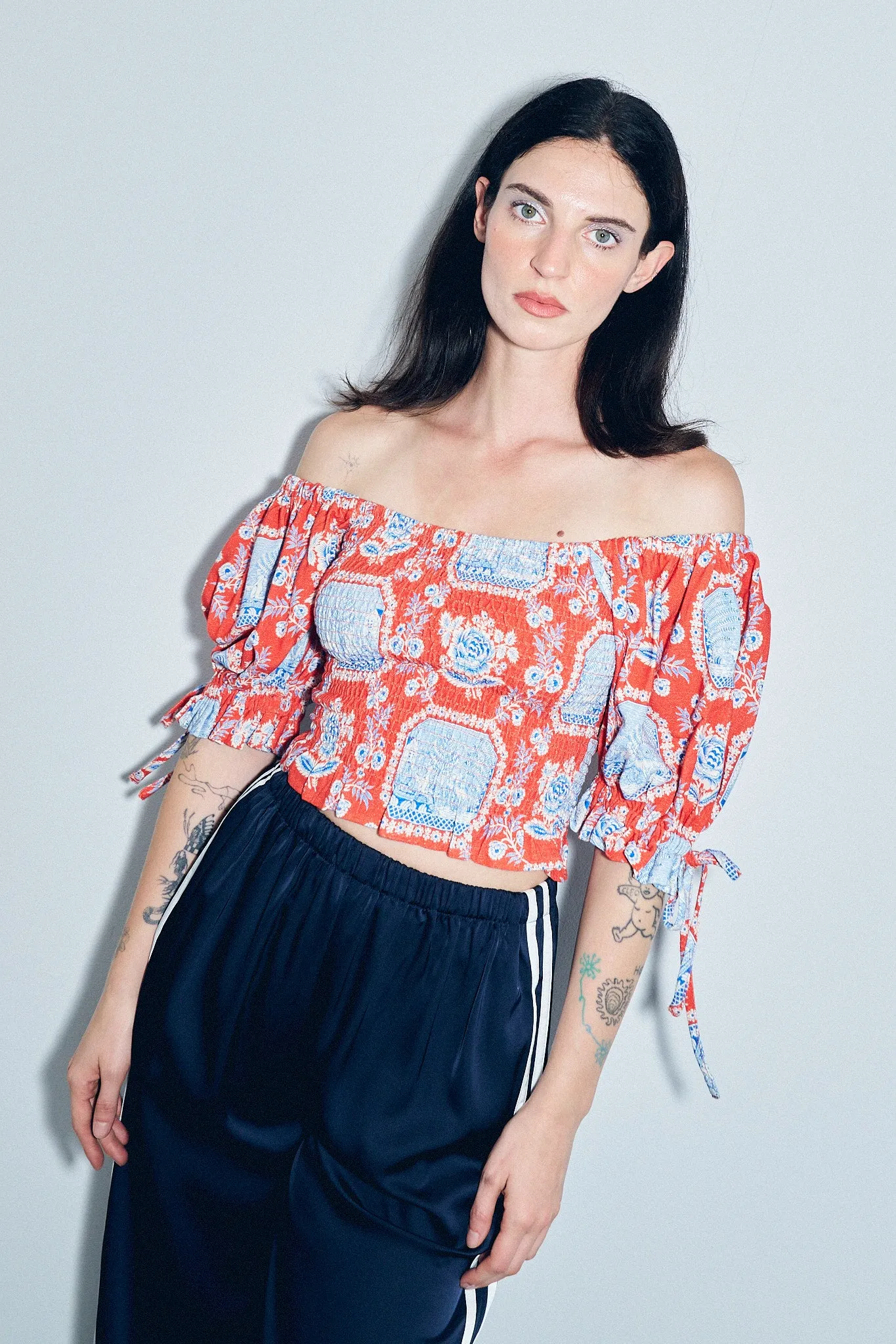 Smocked Blouse Soft Linen French Sex sold by Fashion Brand Company