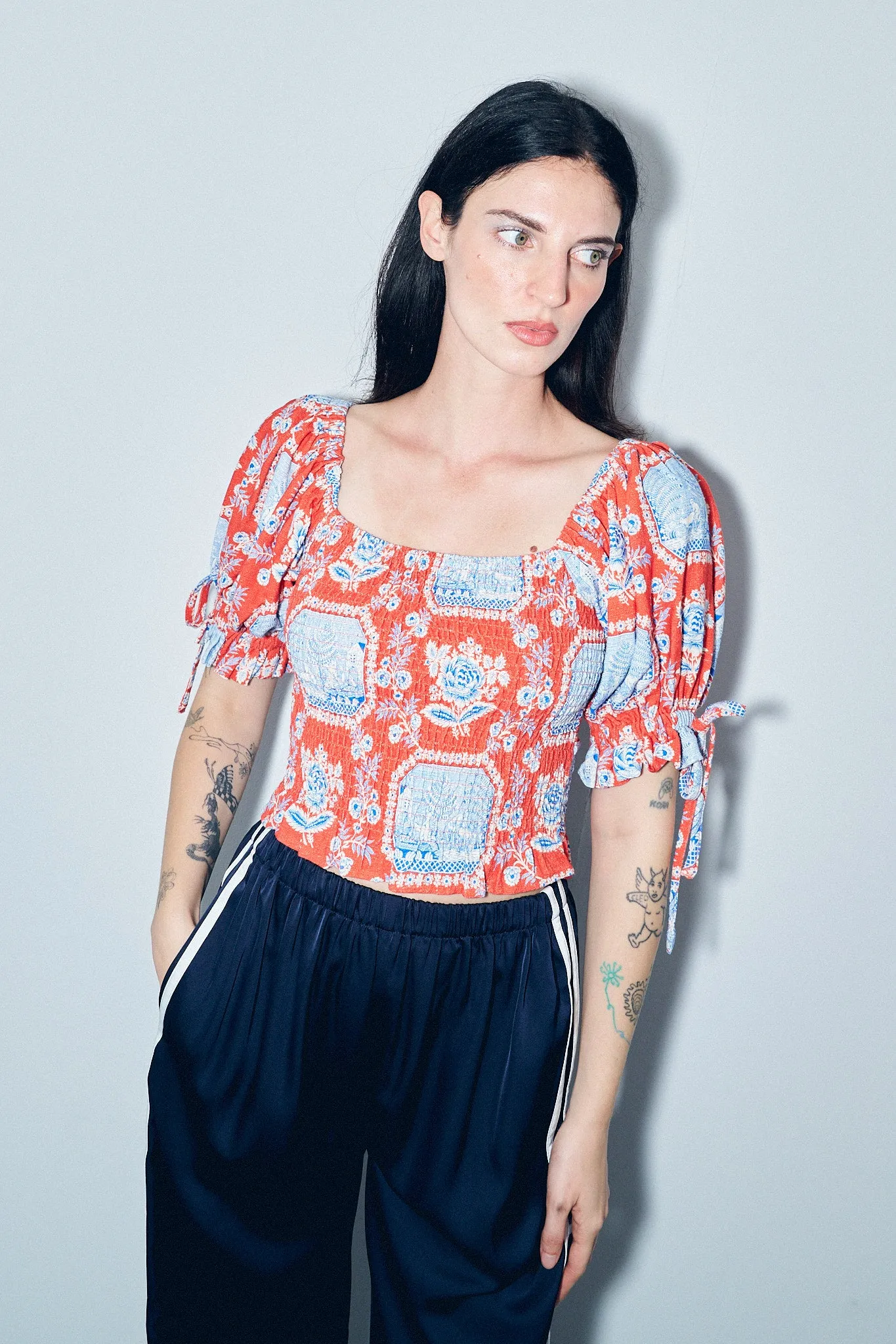 Smocked Blouse Soft Linen French Sex sold by Fashion Brand Company product image thumbnail 5