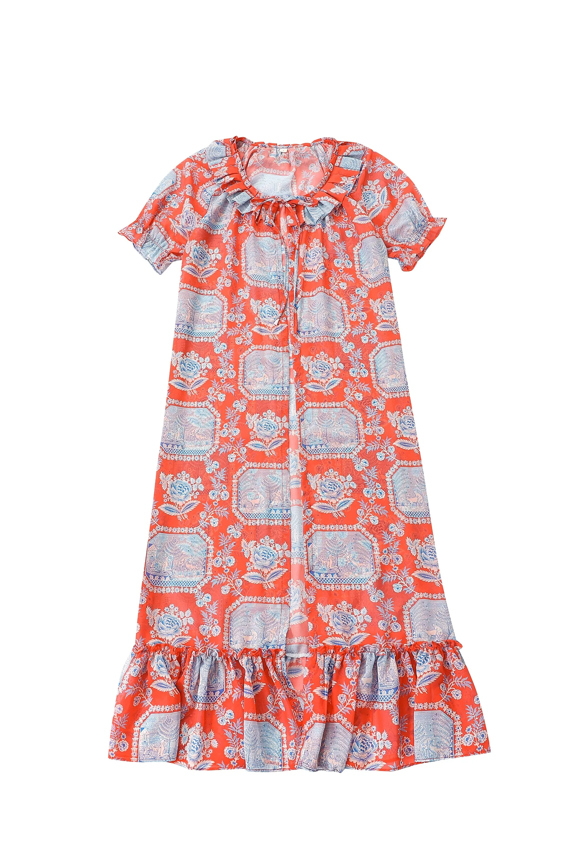 Chiffon Ruffle Duster French Sex sold by Fashion Brand Company product image thumbnail 2