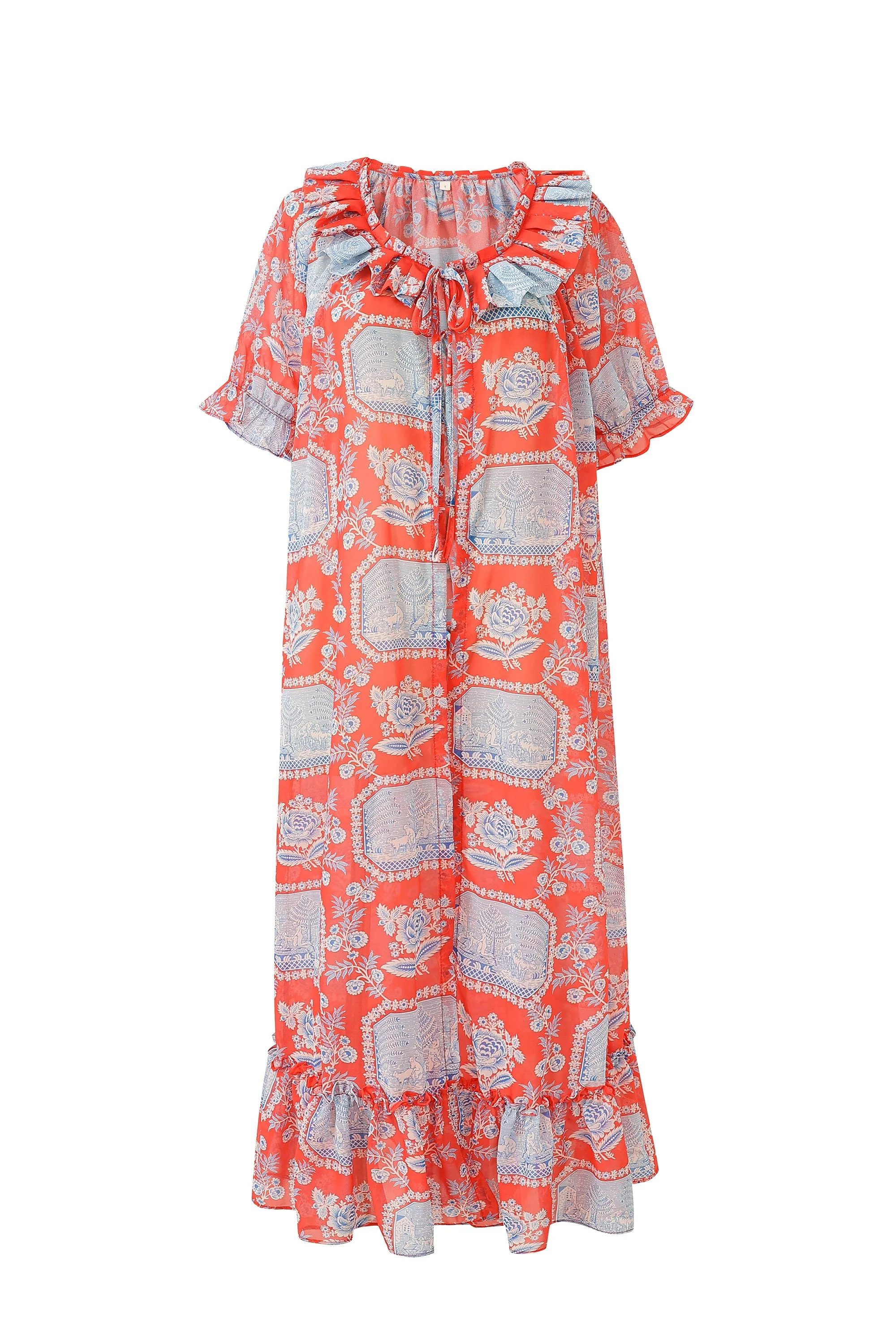 Chiffon Ruffle Duster French Sex sold by Fashion Brand Company product image thumbnail 5