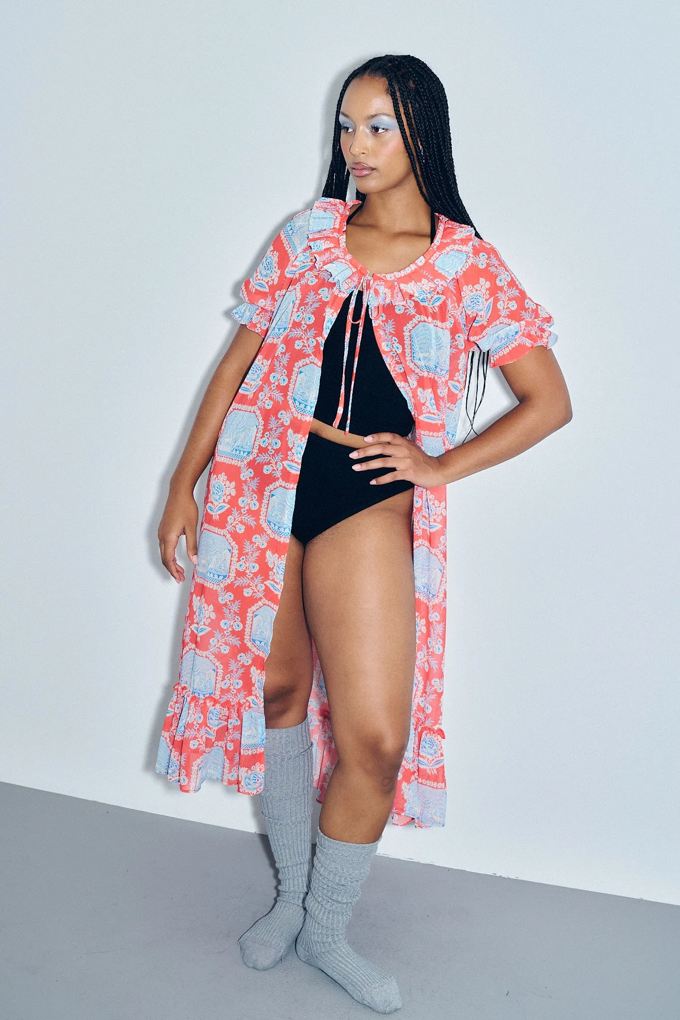 Chiffon Ruffle Duster French Sex sold by Fashion Brand Company