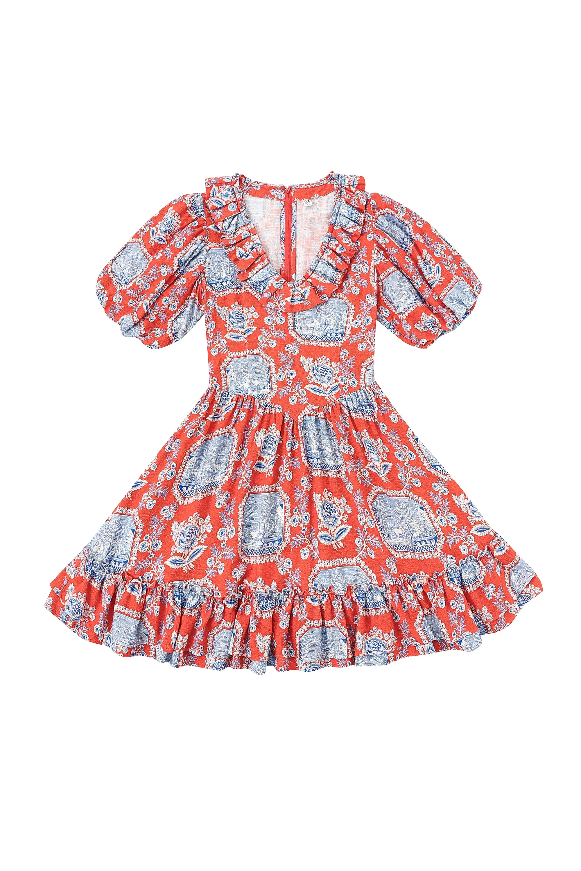 Soft Linen Ruffle Mini Dress French Sex sold by Fashion Brand Company product image thumbnail 2