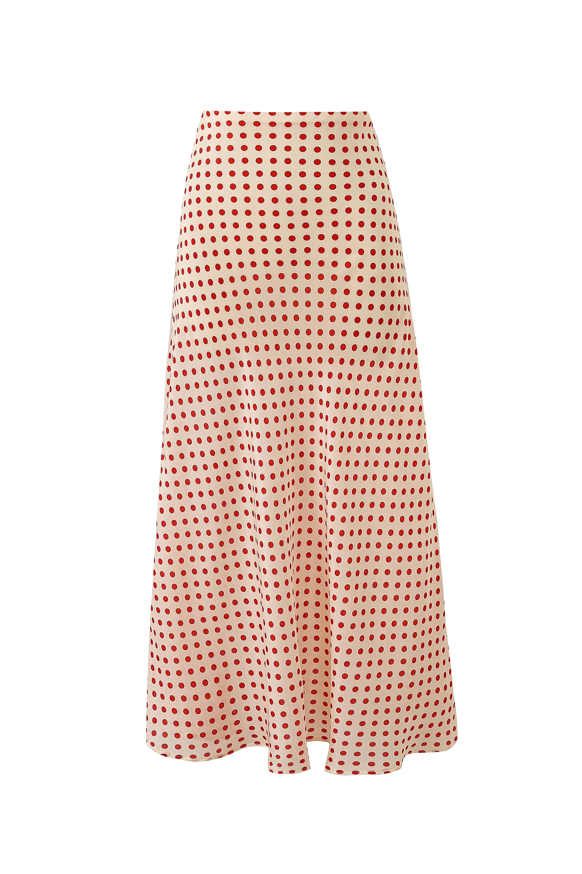 Silk Skirt Red Polka Dot sold by Fashion Brand Company product image thumbnail 5