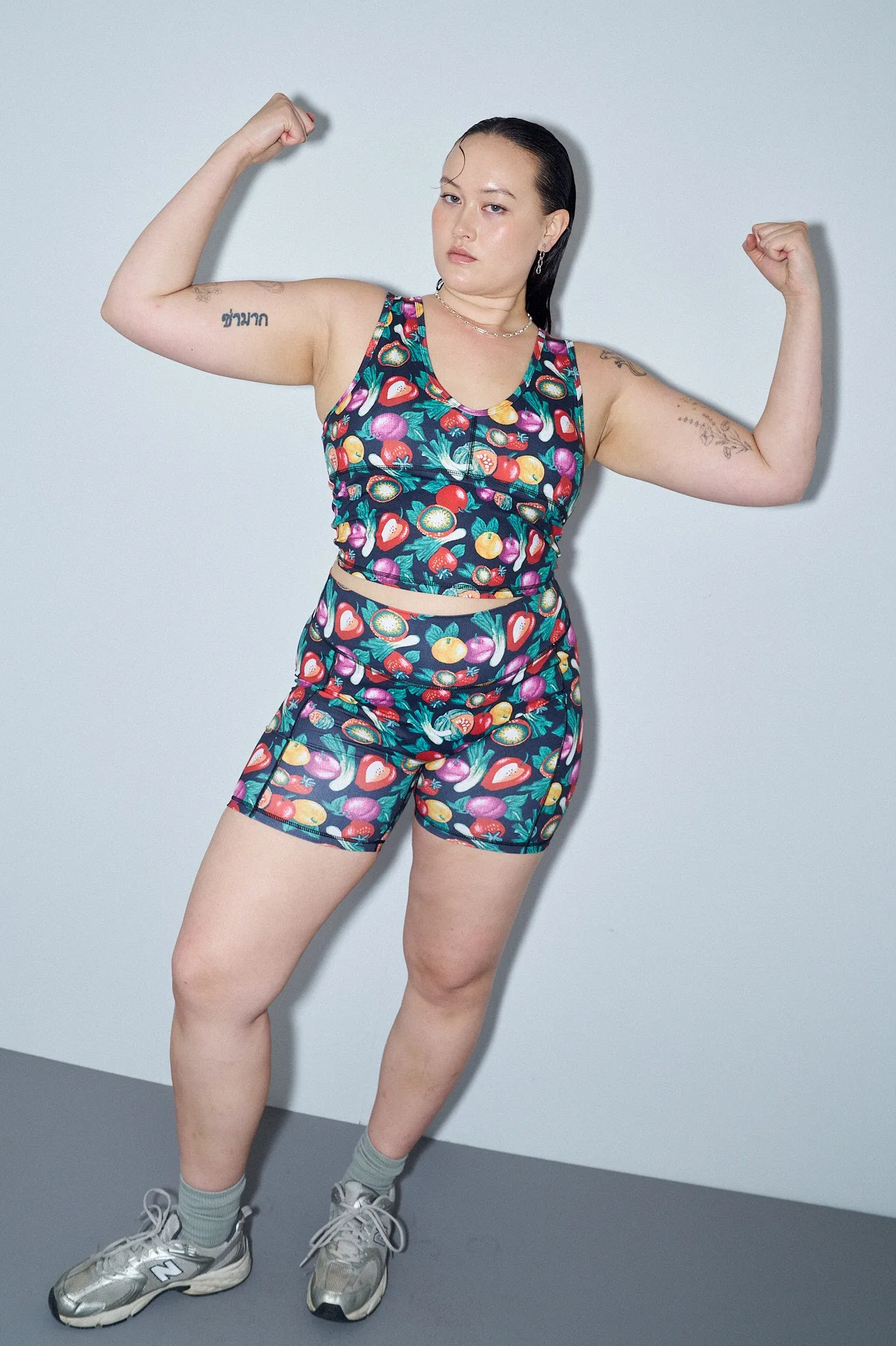 2 left - V Neck Racerback Yoga Top Vegetable Medley sold by Fashion Brand Company product image thumbnail 4