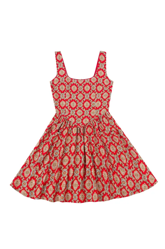 Trad Mistress Soft Linen Mini Dress Fancy Red Couch sold by Fashion Brand Company