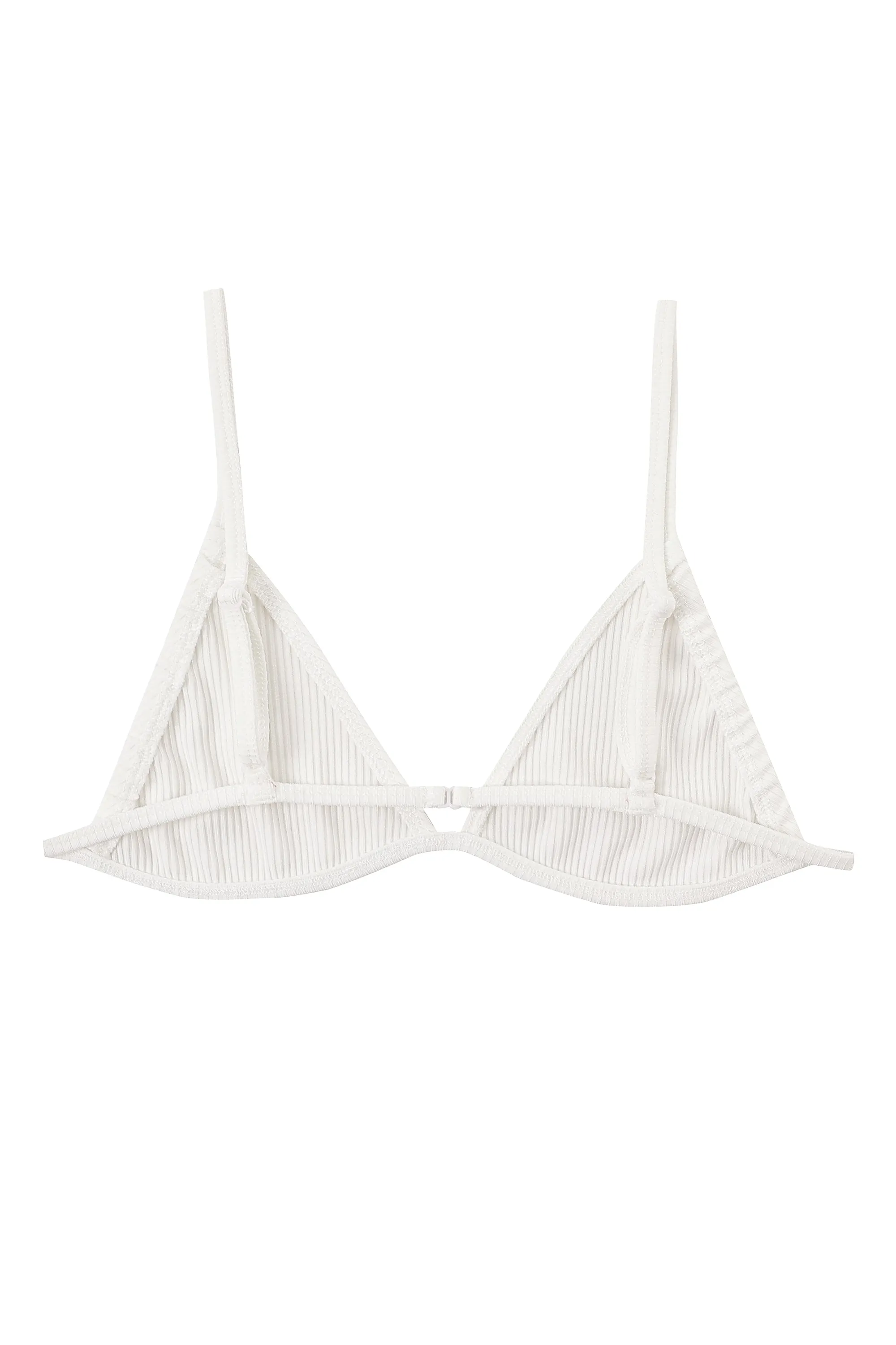 MISTAKE Tencel Rib Triangle Bralette White sold by Fashion Brand Company product image thumbnail 4