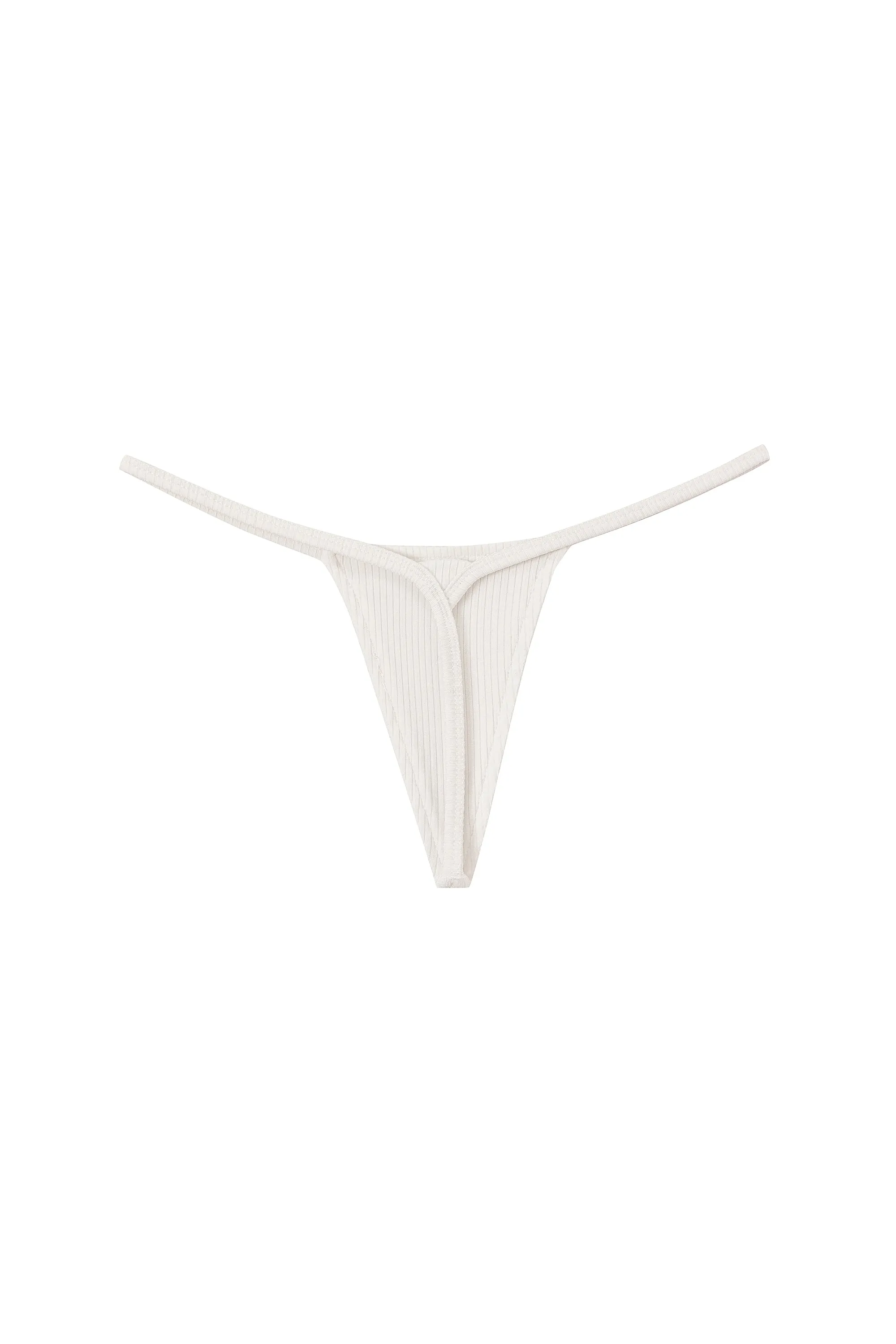 Tencel Rib Micro Thong White NEW VERSION sold by Fashion Brand Company product image thumbnail 4