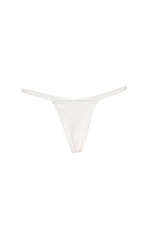 Tencel Rib Micro Thong White NEW VERSION sold by Fashion Brand Company