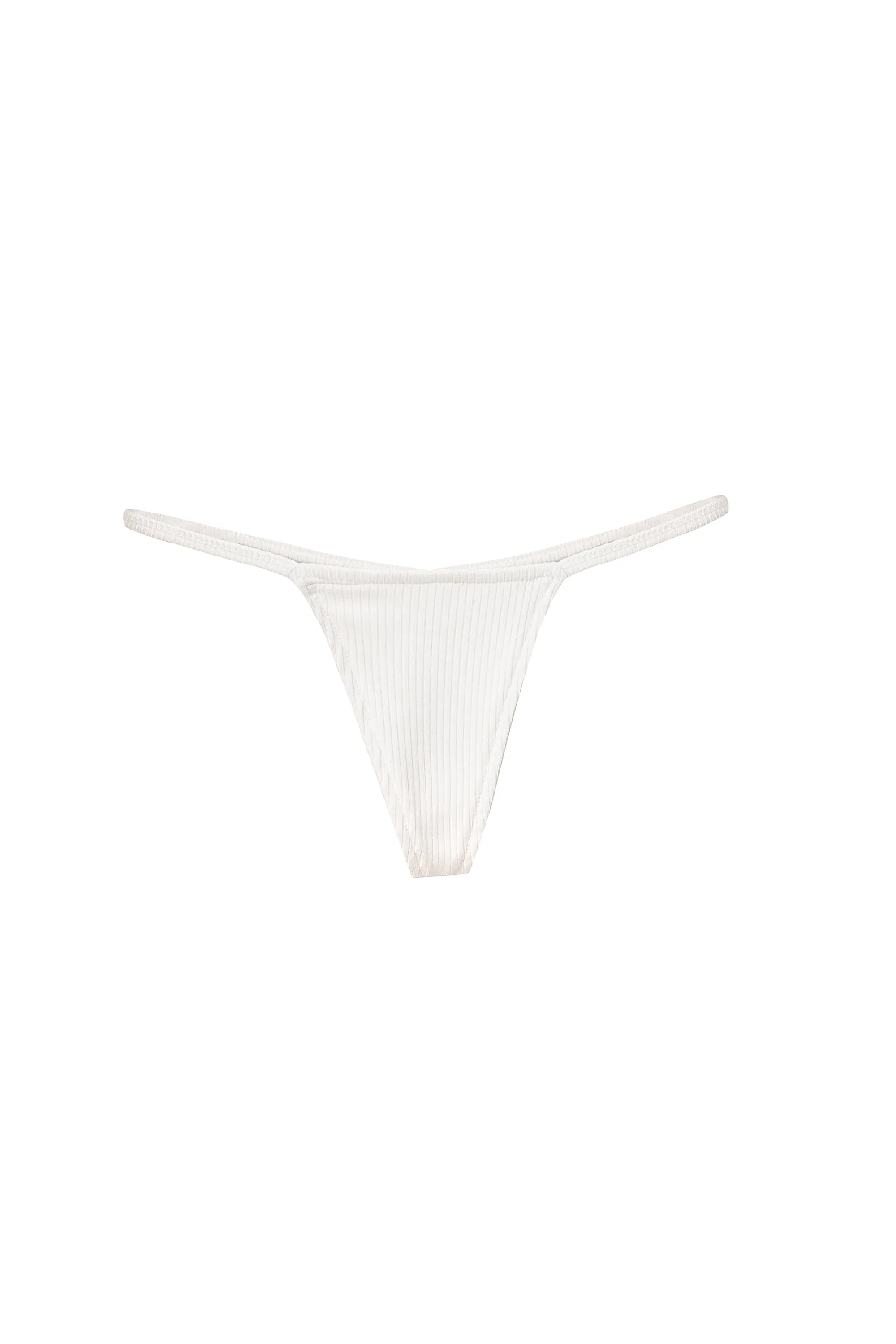 Tencel Rib Micro Thong White NEW VERSION sold by Fashion Brand Company