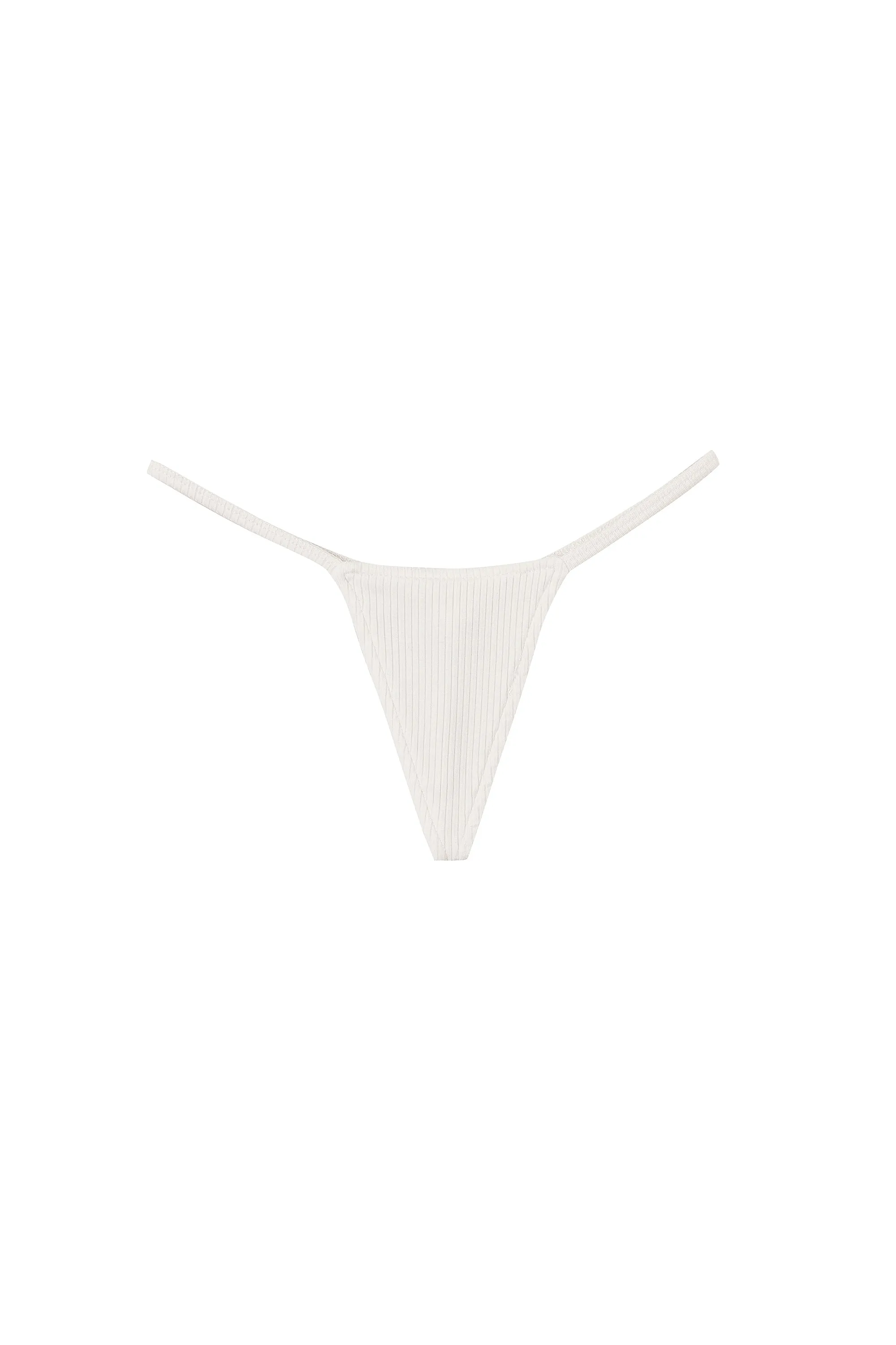 Tencel Rib Micro Thong White NEW VERSION sold by Fashion Brand Company product image thumbnail 2
