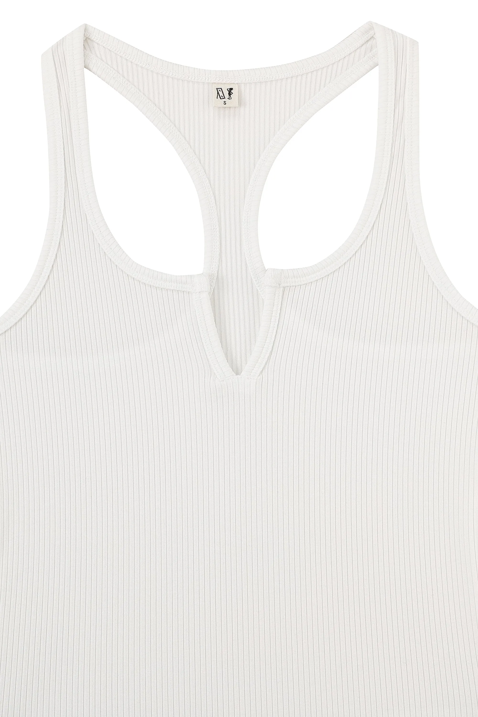 Split Racerback Tencel Rib Leotard White sold by Fashion Brand Company product image thumbnail 3
