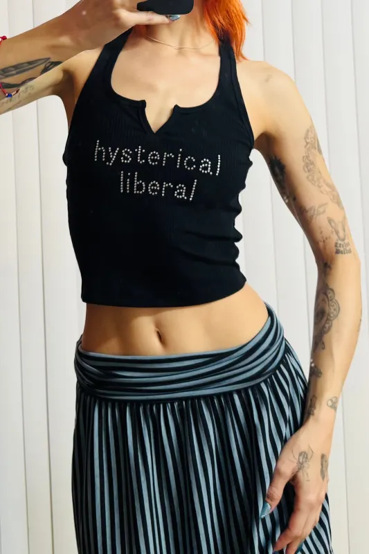 SAMPLE #610 - S Hysterical Liberal Cropped Tank made by Fashion Brand Company