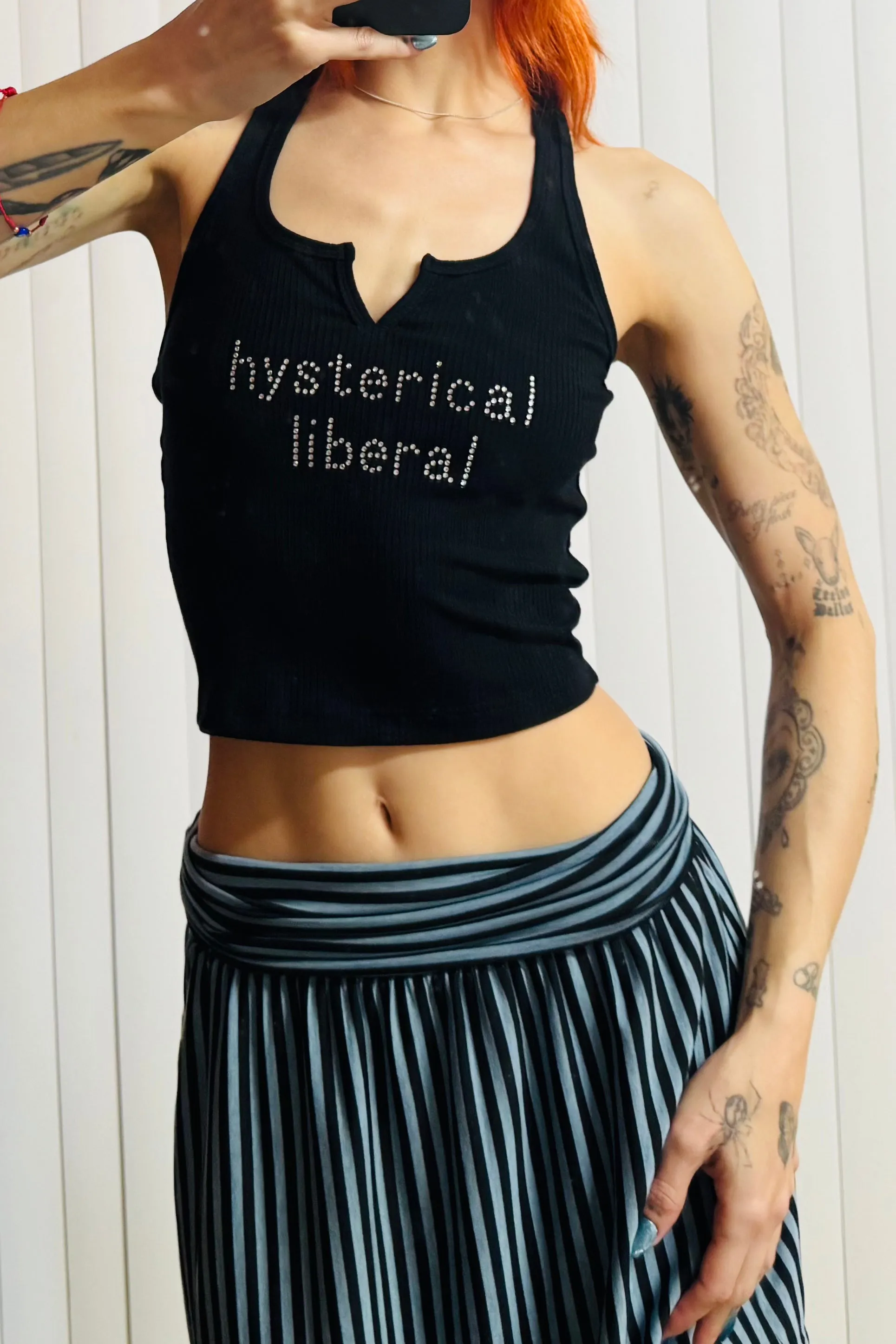 SAMPLE #610 - S Hysterical Liberal Cropped Tank sold by Fashion Brand Company