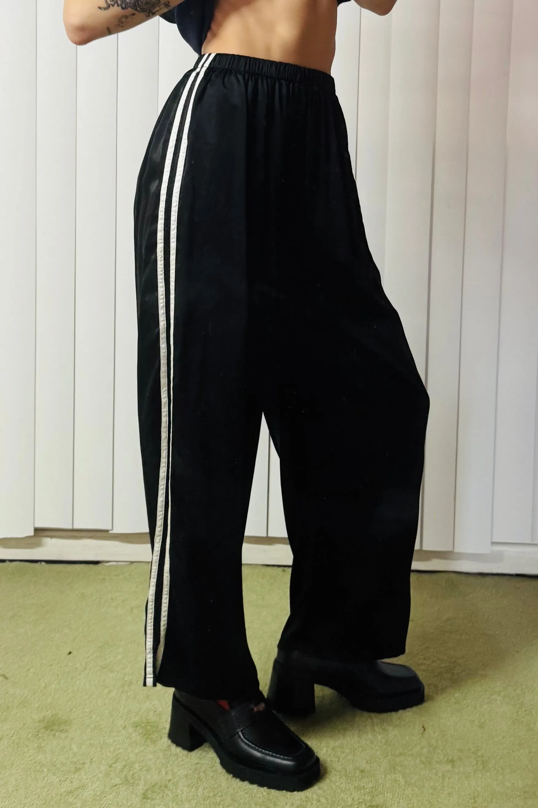 SAMPLE #616 - XS Black Silk Sporty Pants sold by Fashion Brand Company product image thumbnail 3